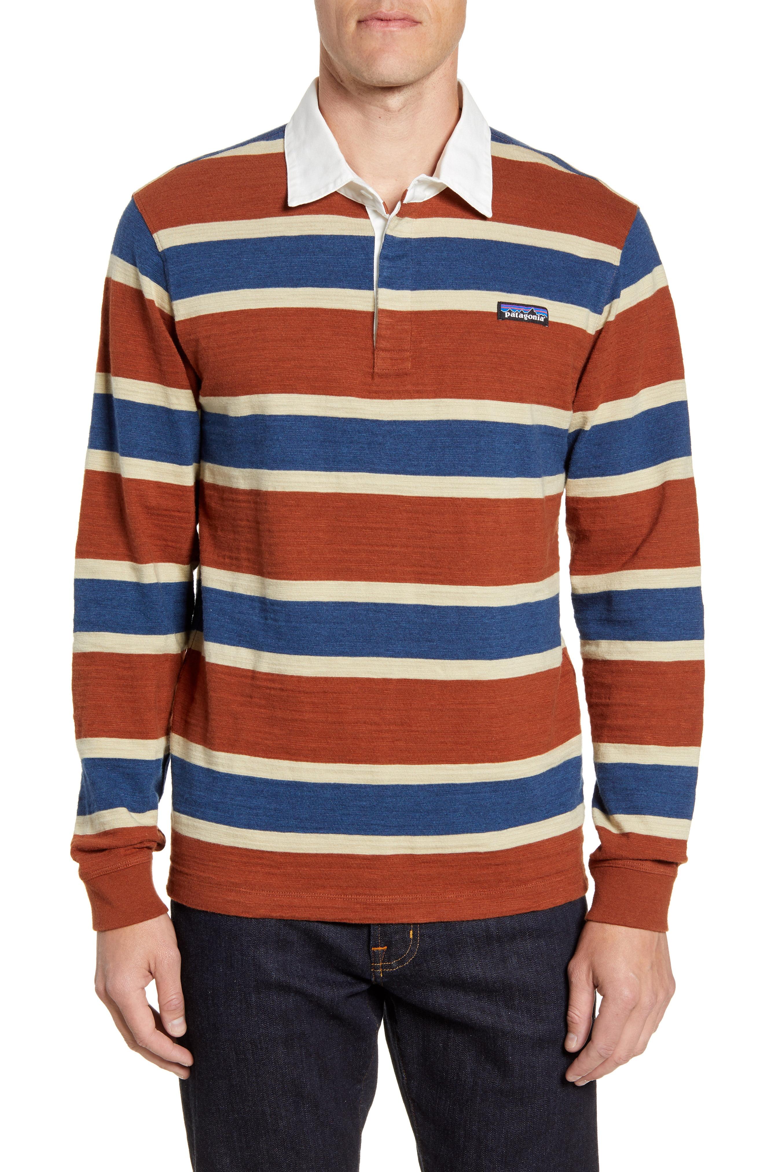 Patagonia Cotton Lightweight Rugby Longsleeve Shirt in Blue for Men
