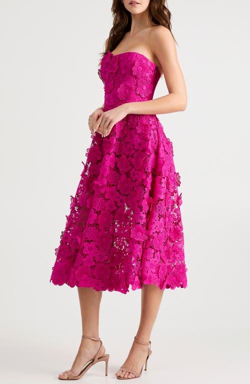 HELSI Florence 3D Floral Embroidered Fit & Flare Cocktail Dress in Pink |  Lyst