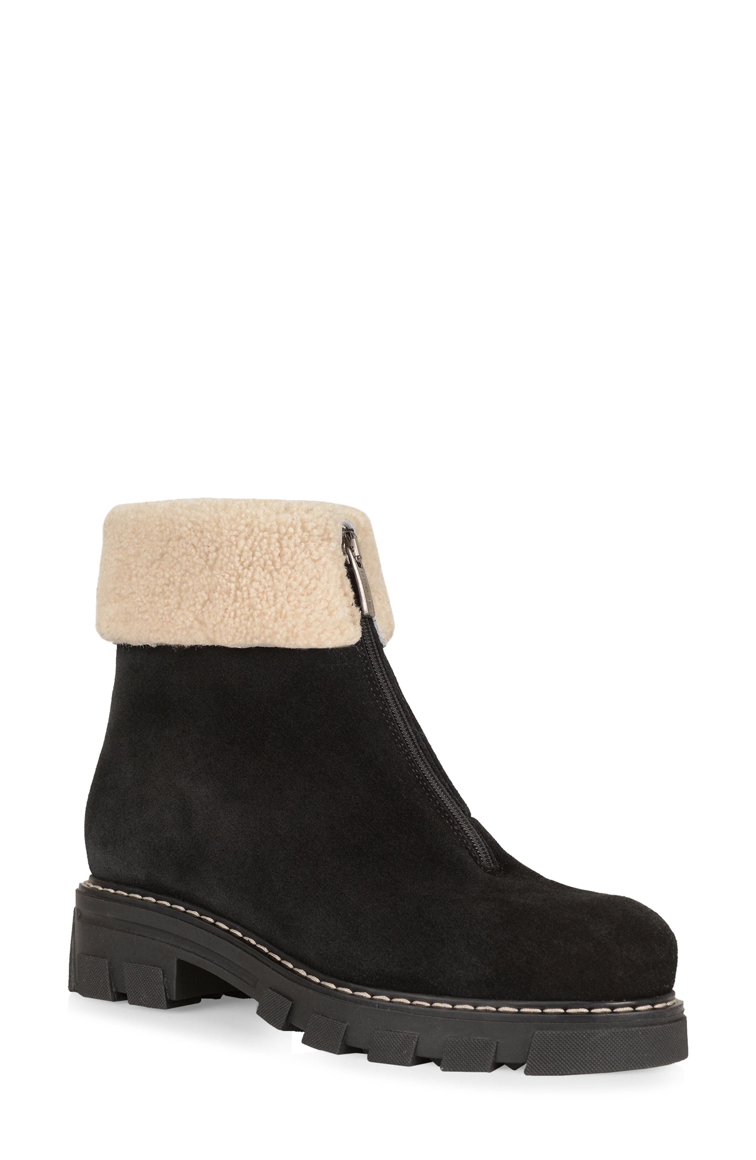 La Canadienne Abba Genuine Shearling Lined Waterproof Bootie in Black | Lyst