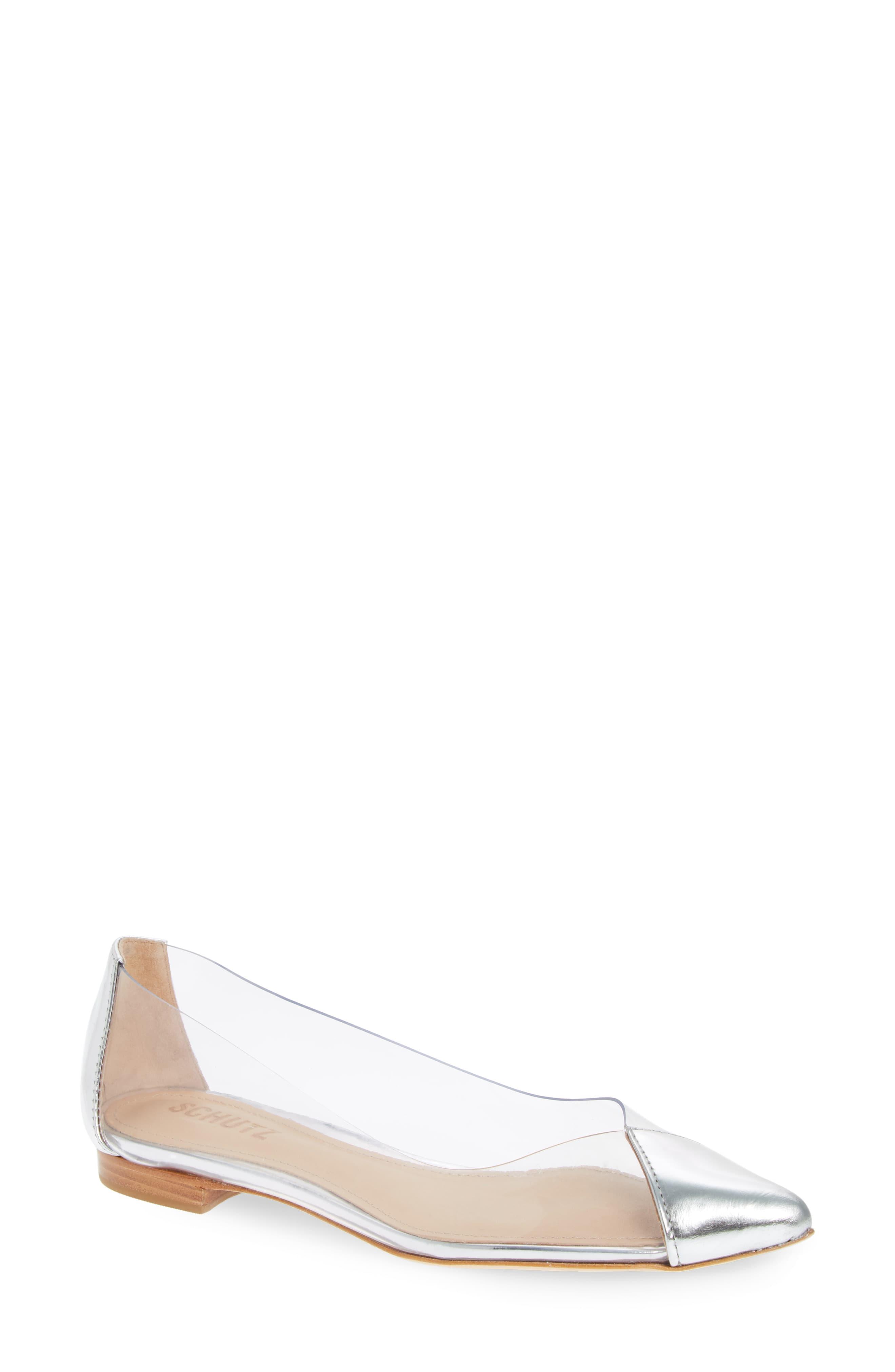 Schutz Clearly Pointy Toe Flat - Lyst