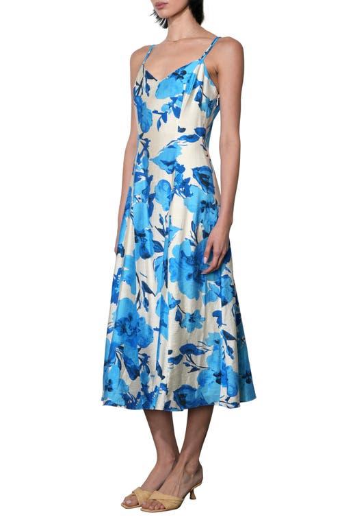 Adelyn Rae Lucille Midi Dress in Blue | Lyst