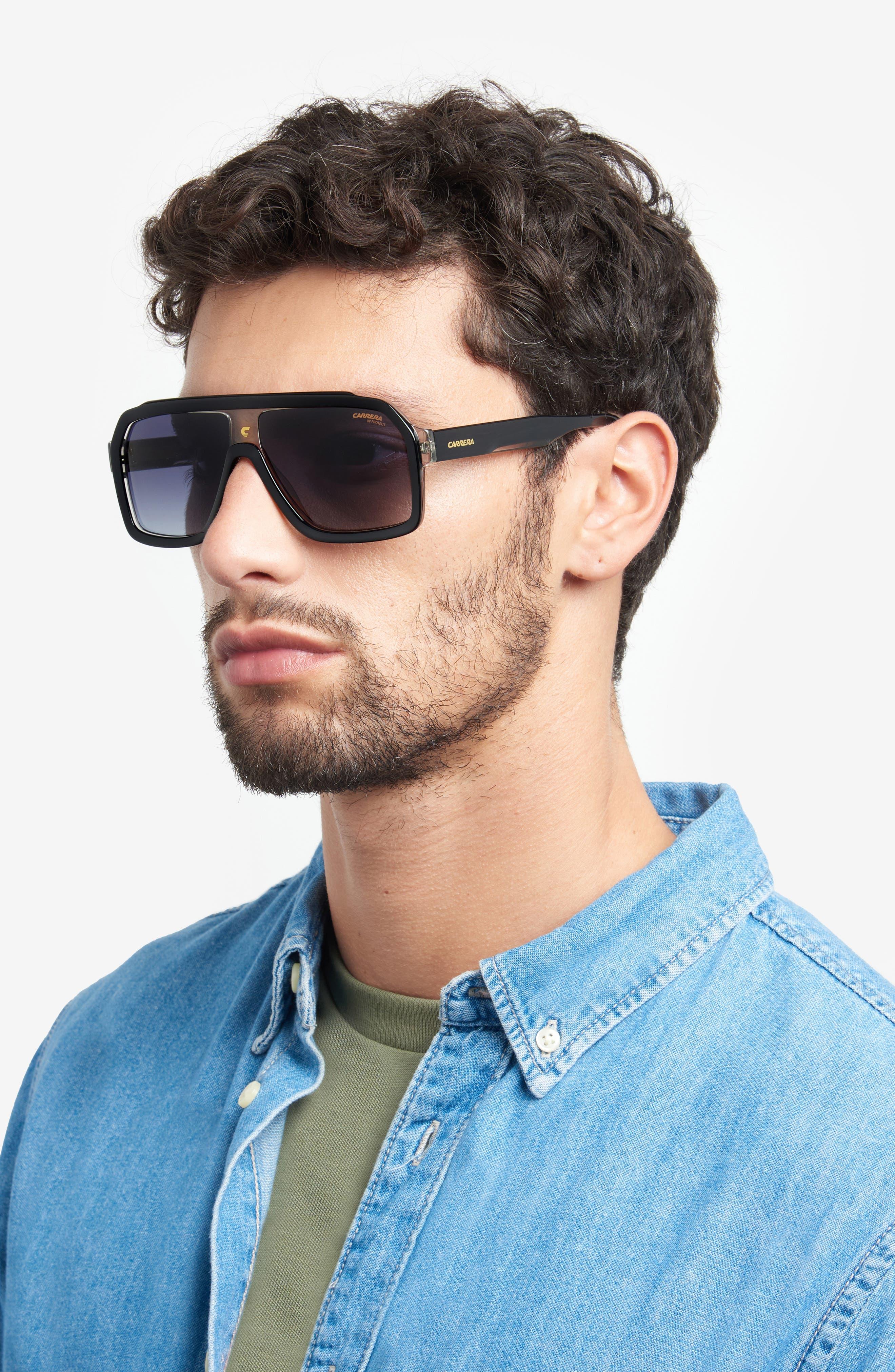 Carrera 60mm Gradient Polarized Rectangular Sunglasses in Black for Men |  Lyst