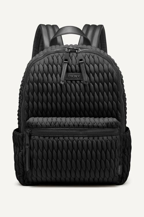 Dkny backpack leather sales