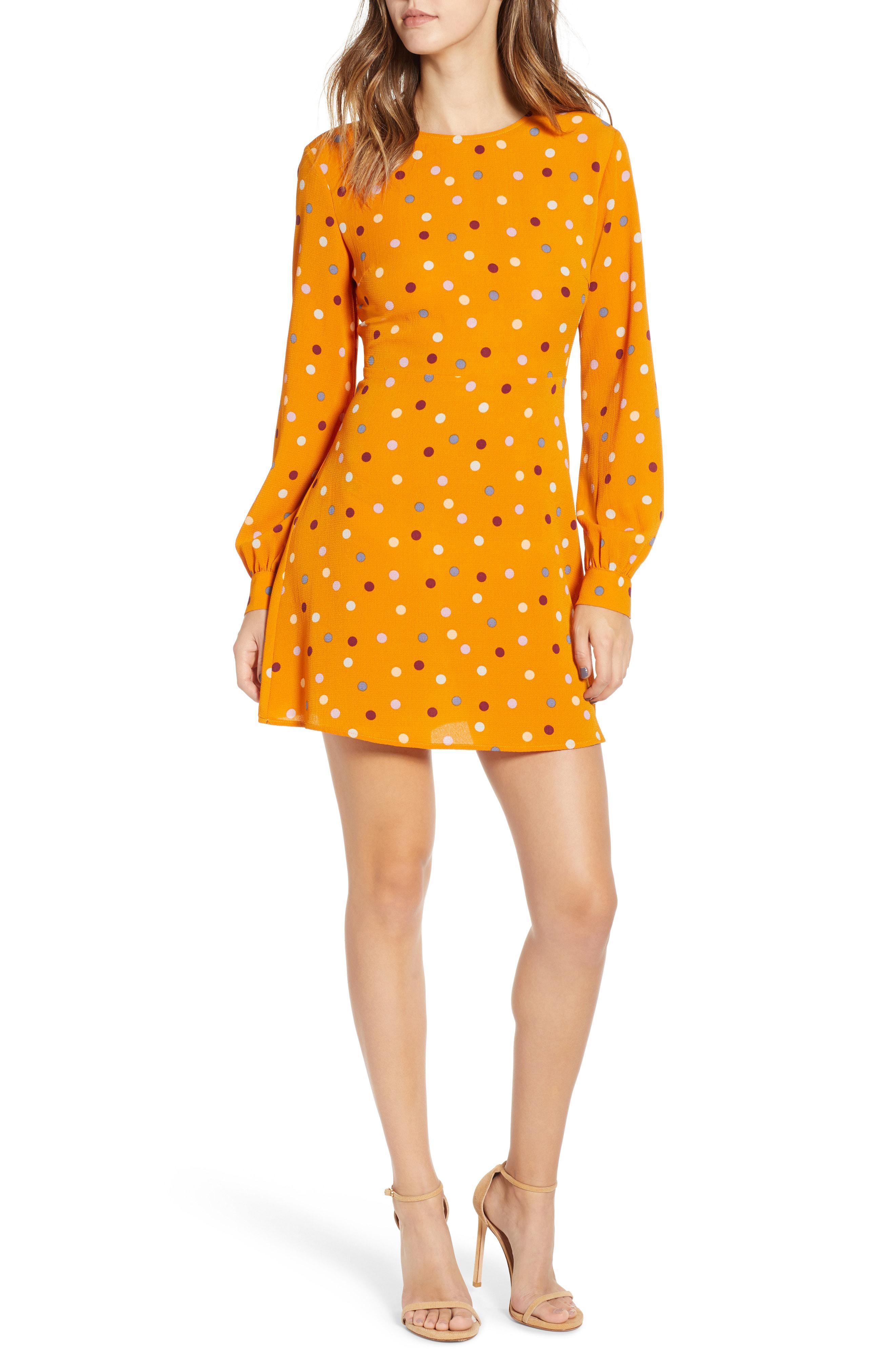 nordstrom orange dress