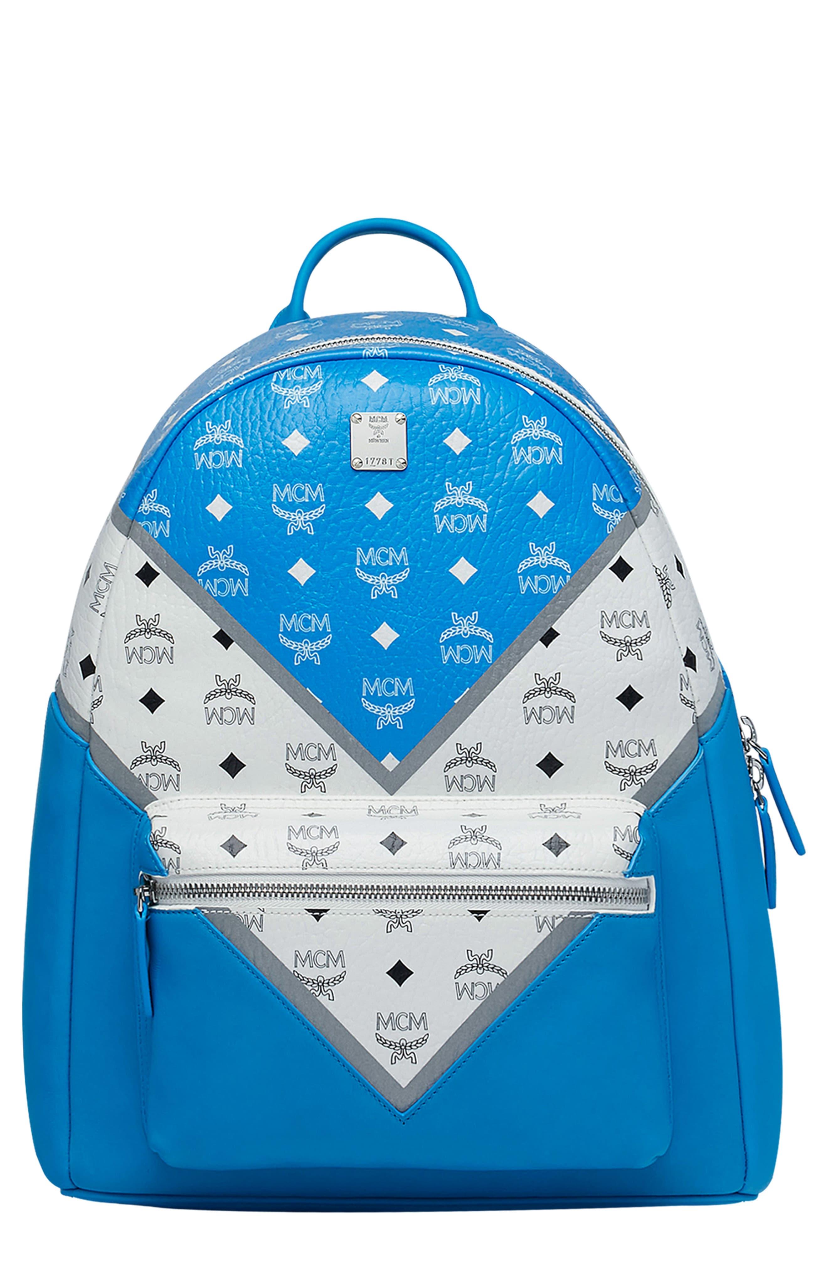mcm backpack baby blue
