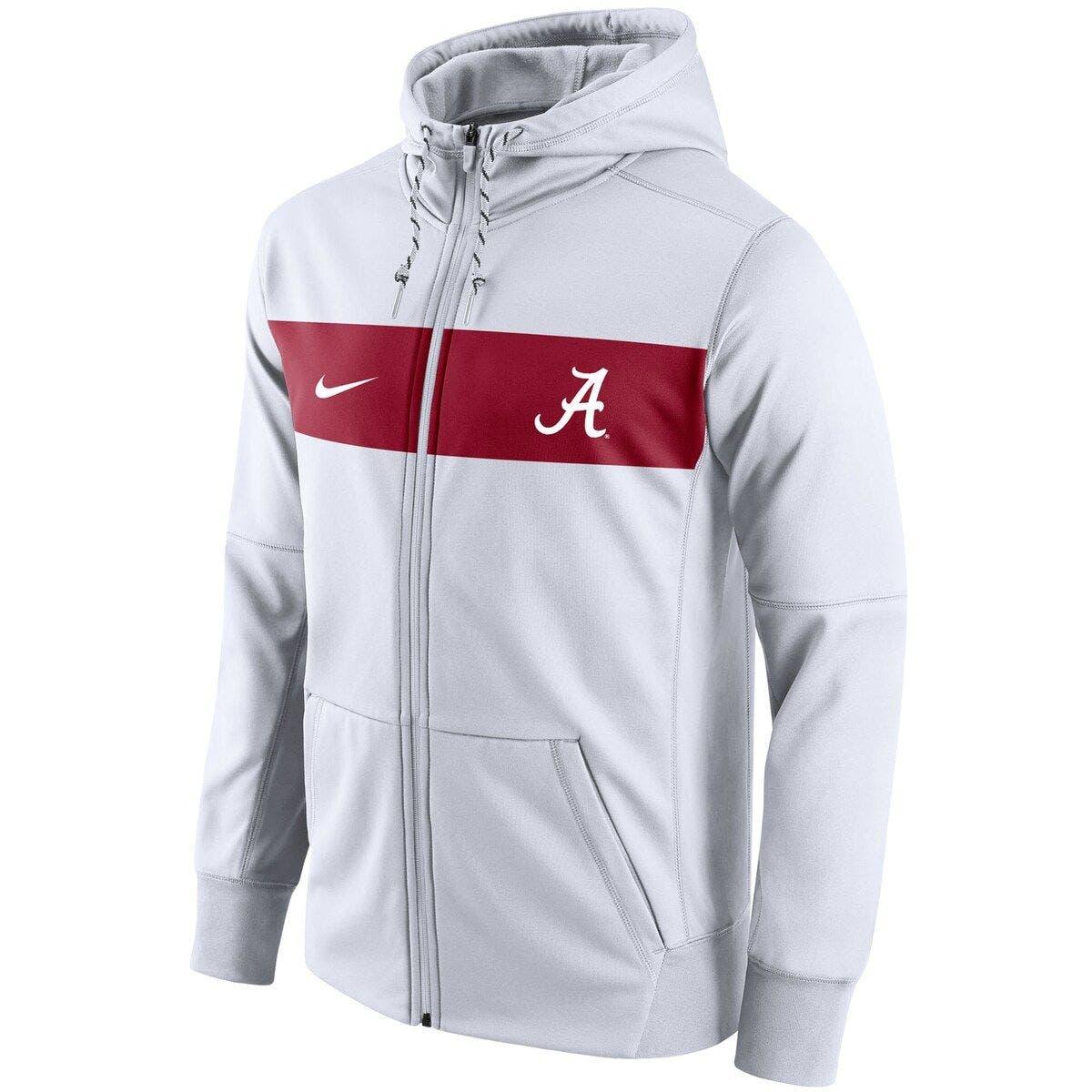 Nike Alabama Crimson Tide Logo Performance Full-zip Hoodie At Nordstrom in  White for Men | Lyst