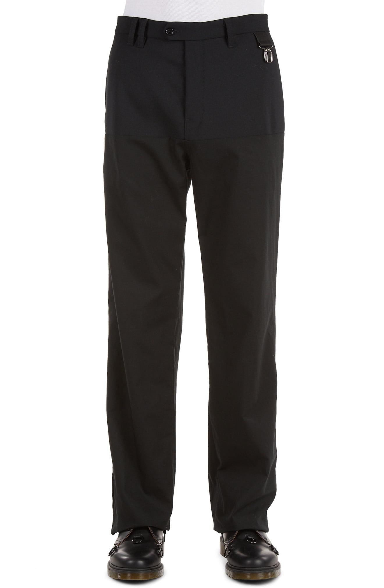Raf Simons Horizontal Panel Wool Blend Pants in Black for Men - Lyst