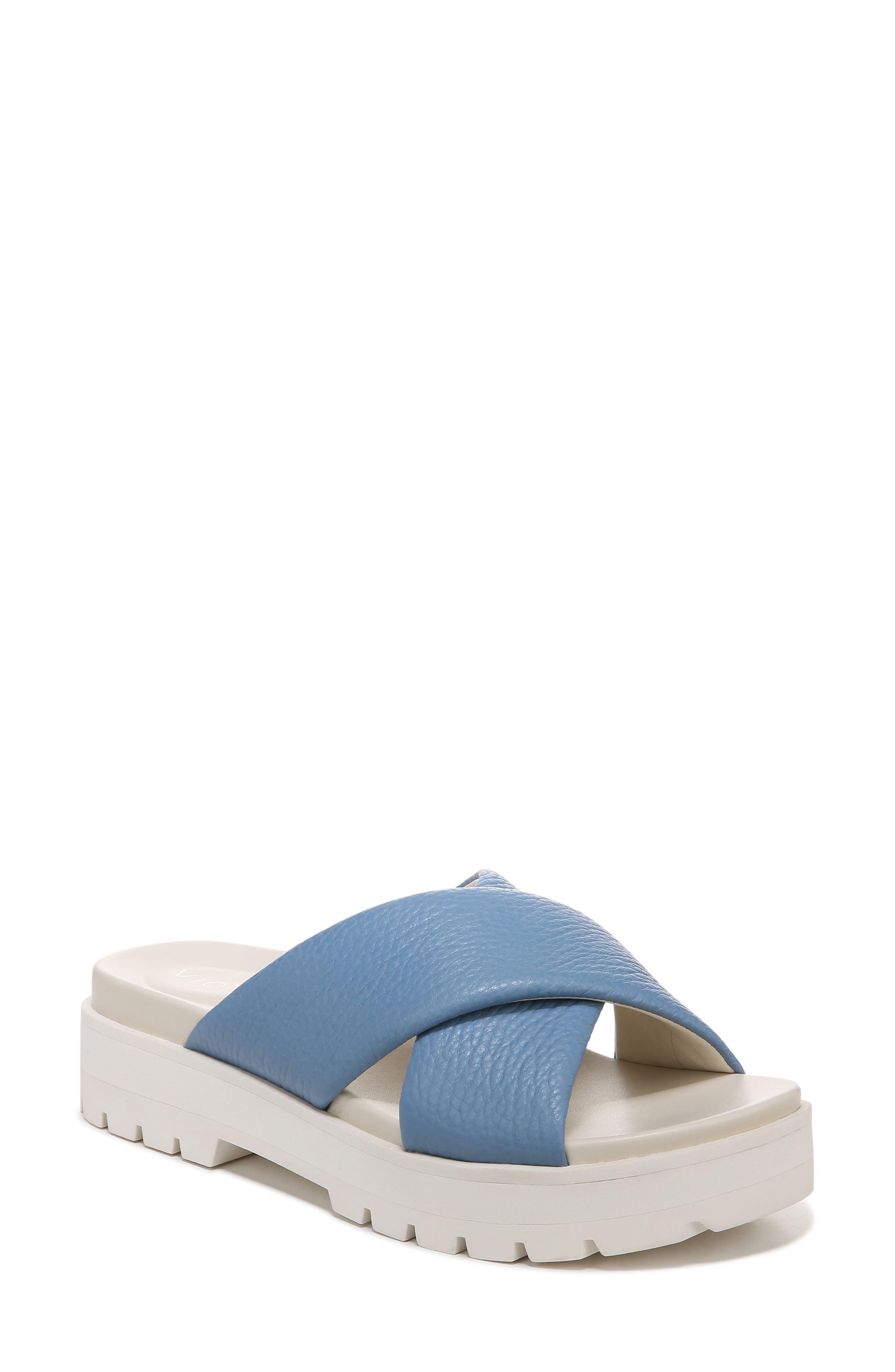 Vionic Vesta Crisscross Platform Sandal in Blue Lyst