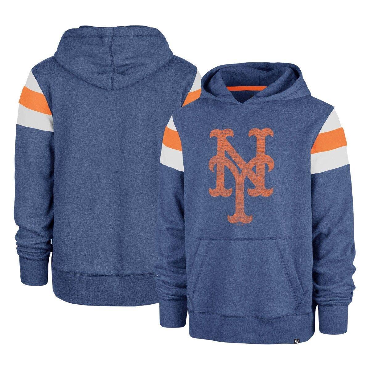 Men's Pro Standard Heather Gray New York Yankees Mash Up Logo Pullover Hoodie Size: Small