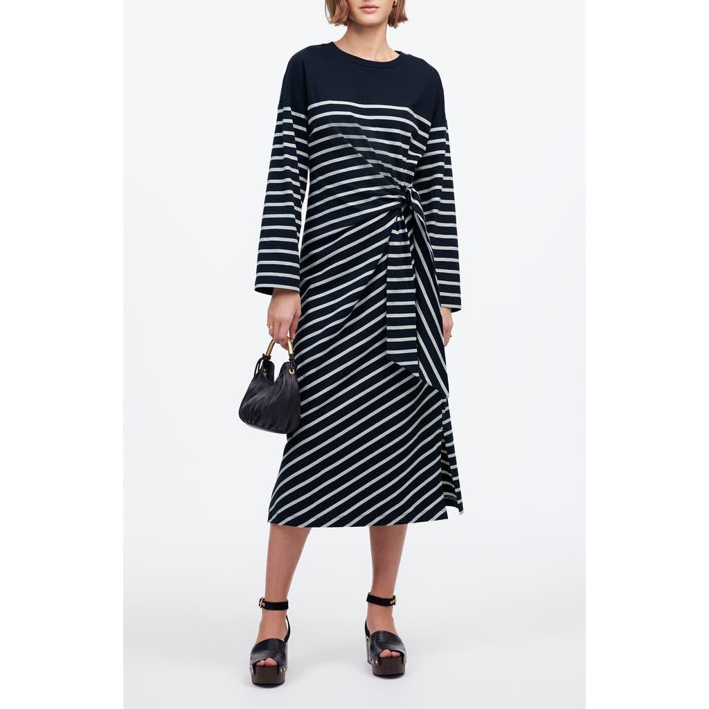 nordstrom tie waist long sleeve knit midi dress Nordstrom Tie Waist Long Sleeve Knit Midi Dress