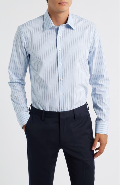 nordstrom extra trim fit dress shirt Nordstrom Extratrim Fit Non-Iron Stripe Cotton Dress Shirt in Blue for Men