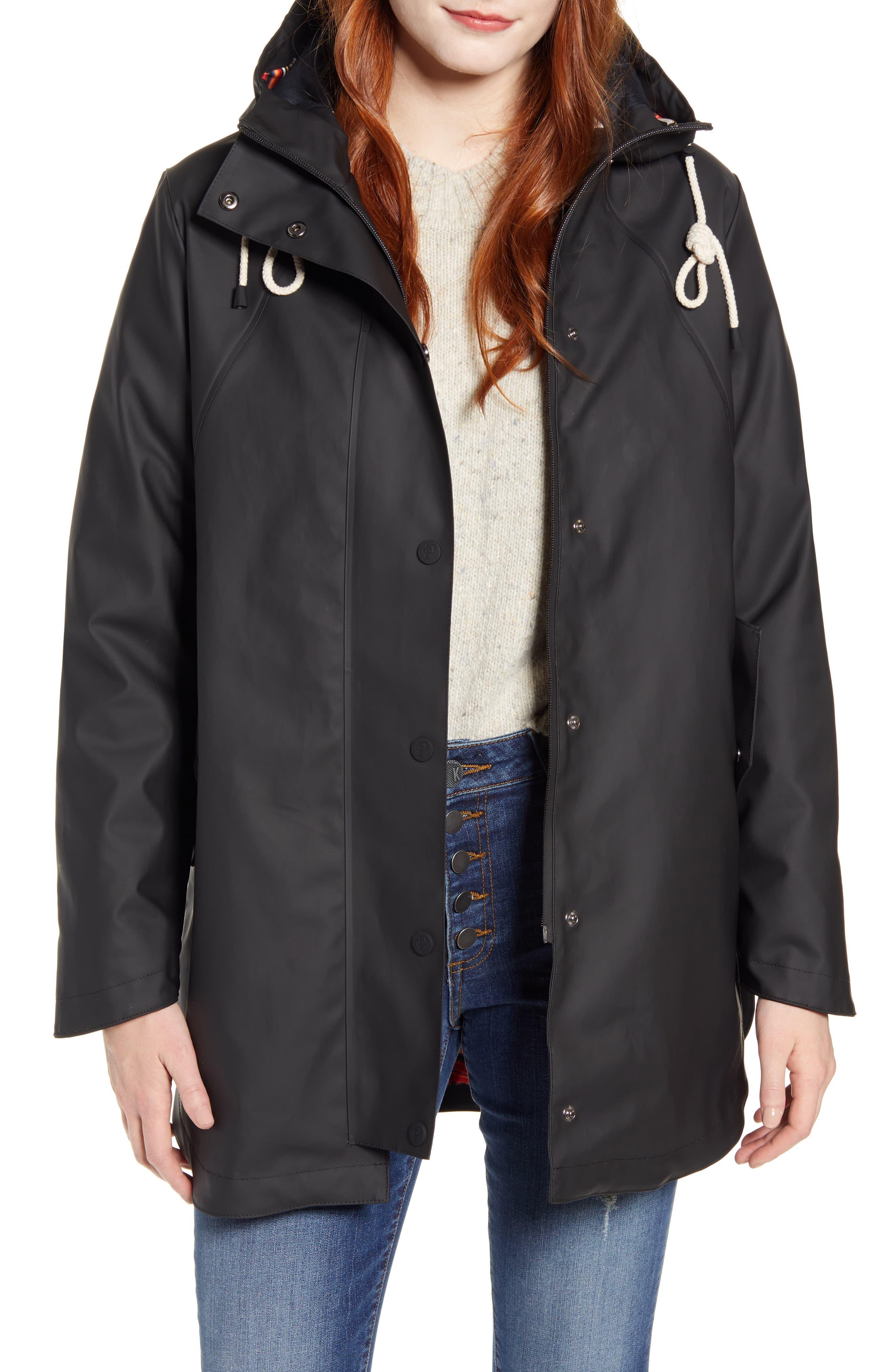 Pendleton Flannel Newport Hooded Waterproof Raincoat in Black Lyst