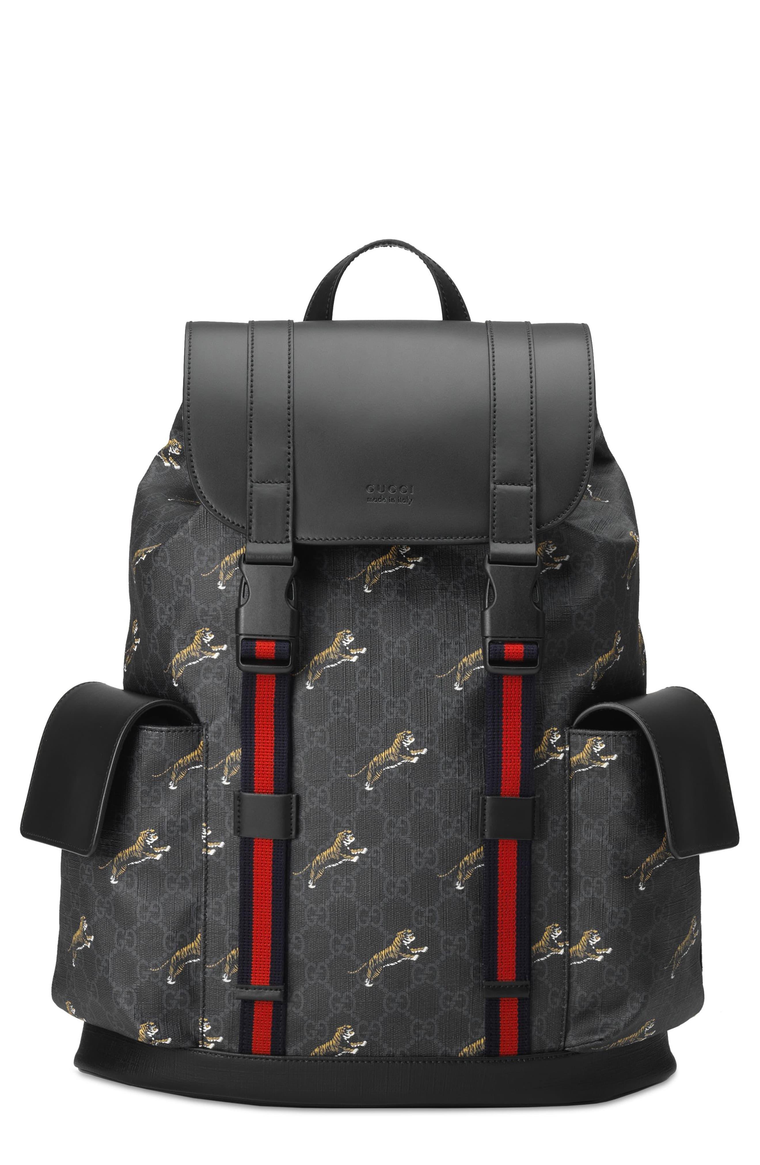 Gucci Bestiary Backpack With Tigers in Black for Men - Save 16% - Lyst