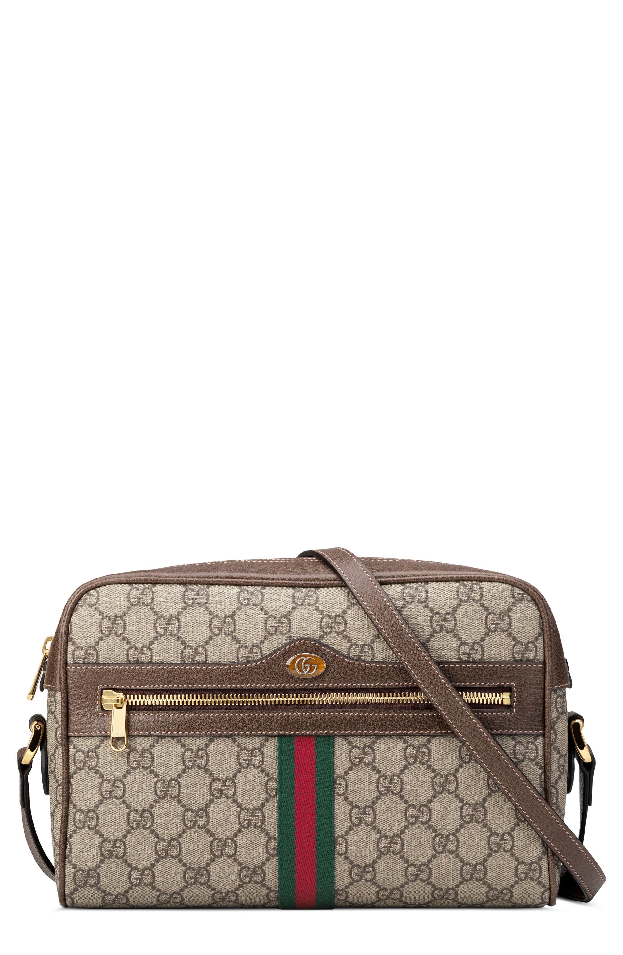 Ophidia GG Supreme Small Shoulder Bag Beige
