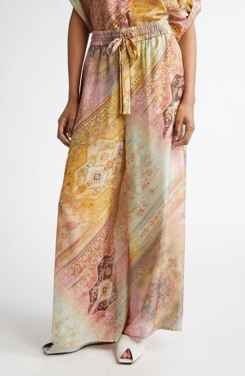 Zimmermann Tallow Relaxed Silk Wide Leg Pants | Lyst
