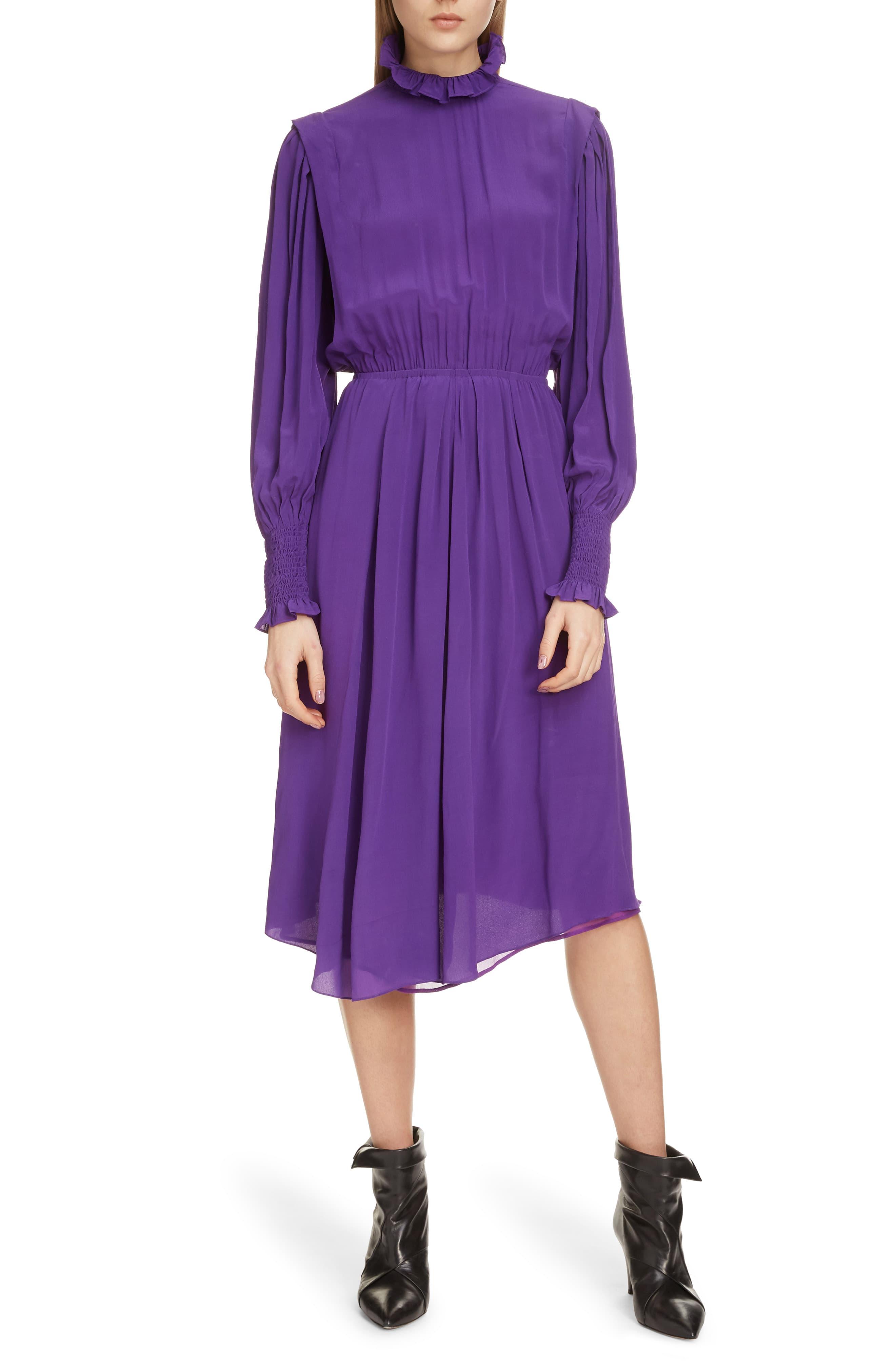 Étoile Isabel Marant Yescott Asymmetrical Hem Dress in Purple - Lyst