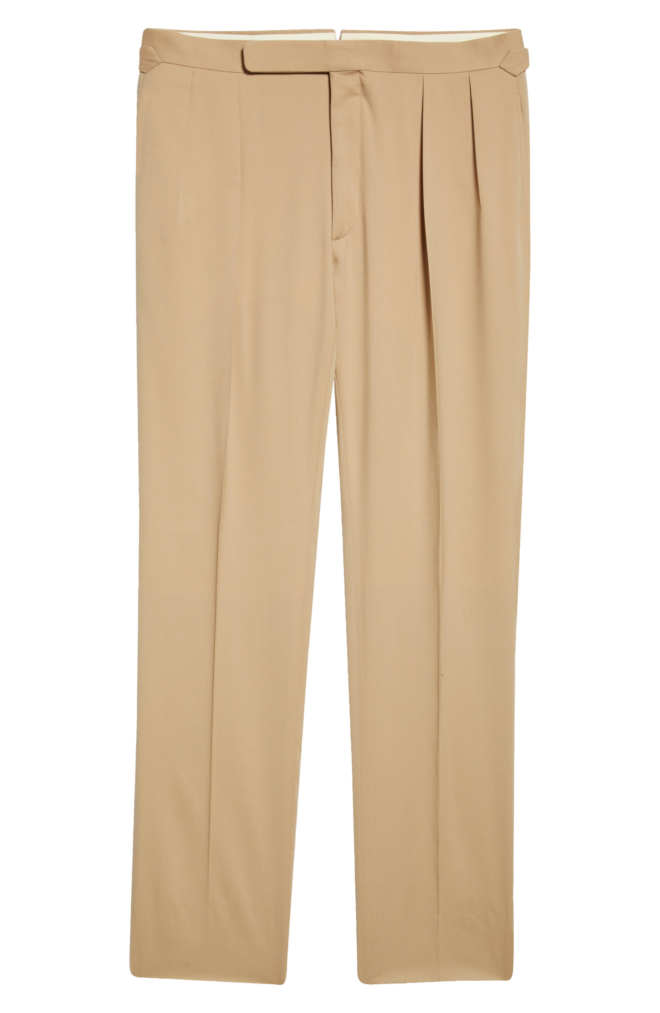 Ralph Lauren Purple Label Gregory Pleated Wool Gabardine Trousers