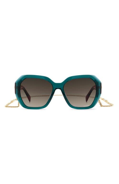 MISSONI Teal Geometric Sunglasses VINTAGE MISSONI SQUARE SUNGLASSES FROM THE 1980 main image 3