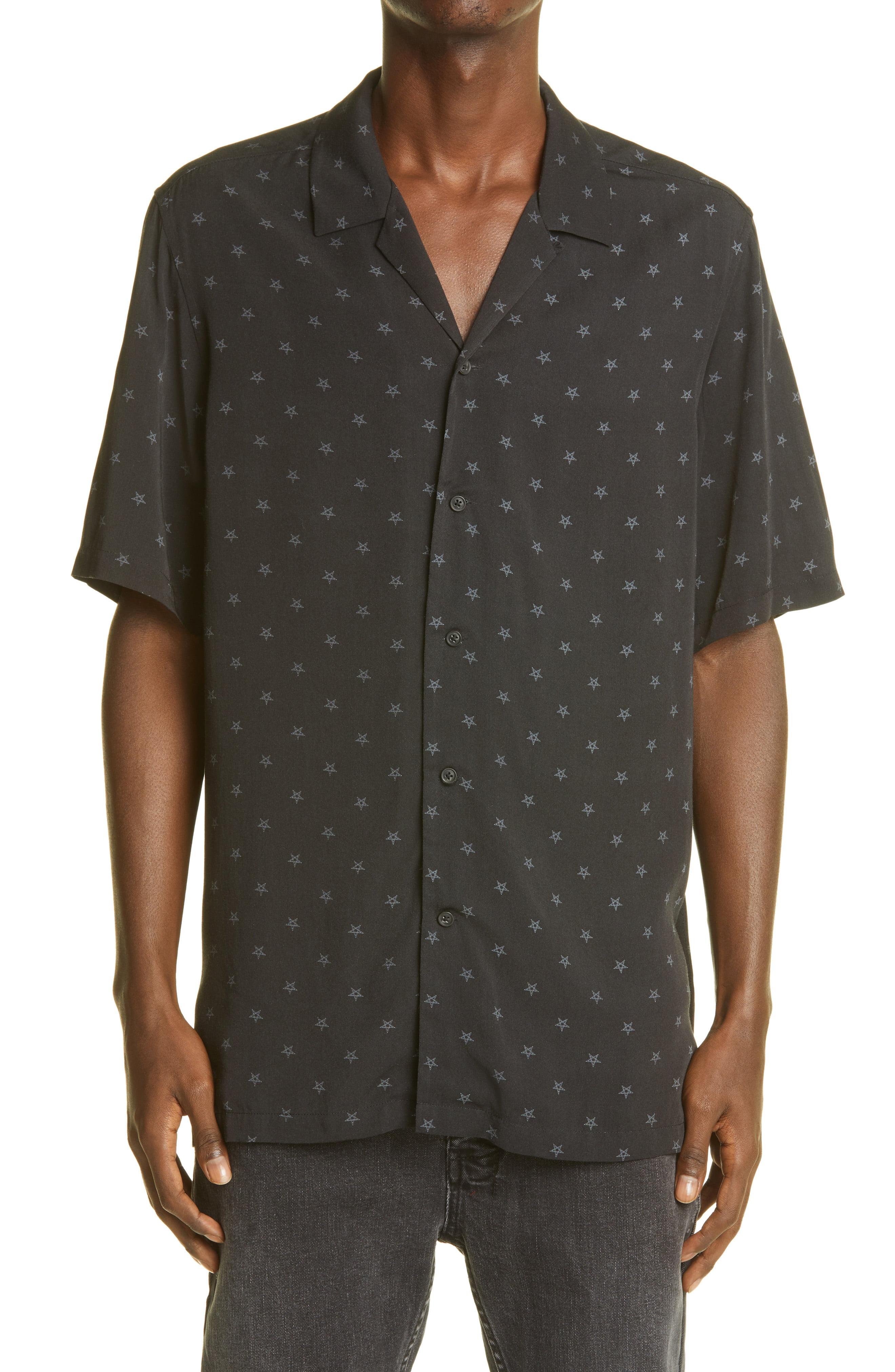 Ksubi Star Print Short Sleeve Button-up Resort Shirt in Black for Men ...