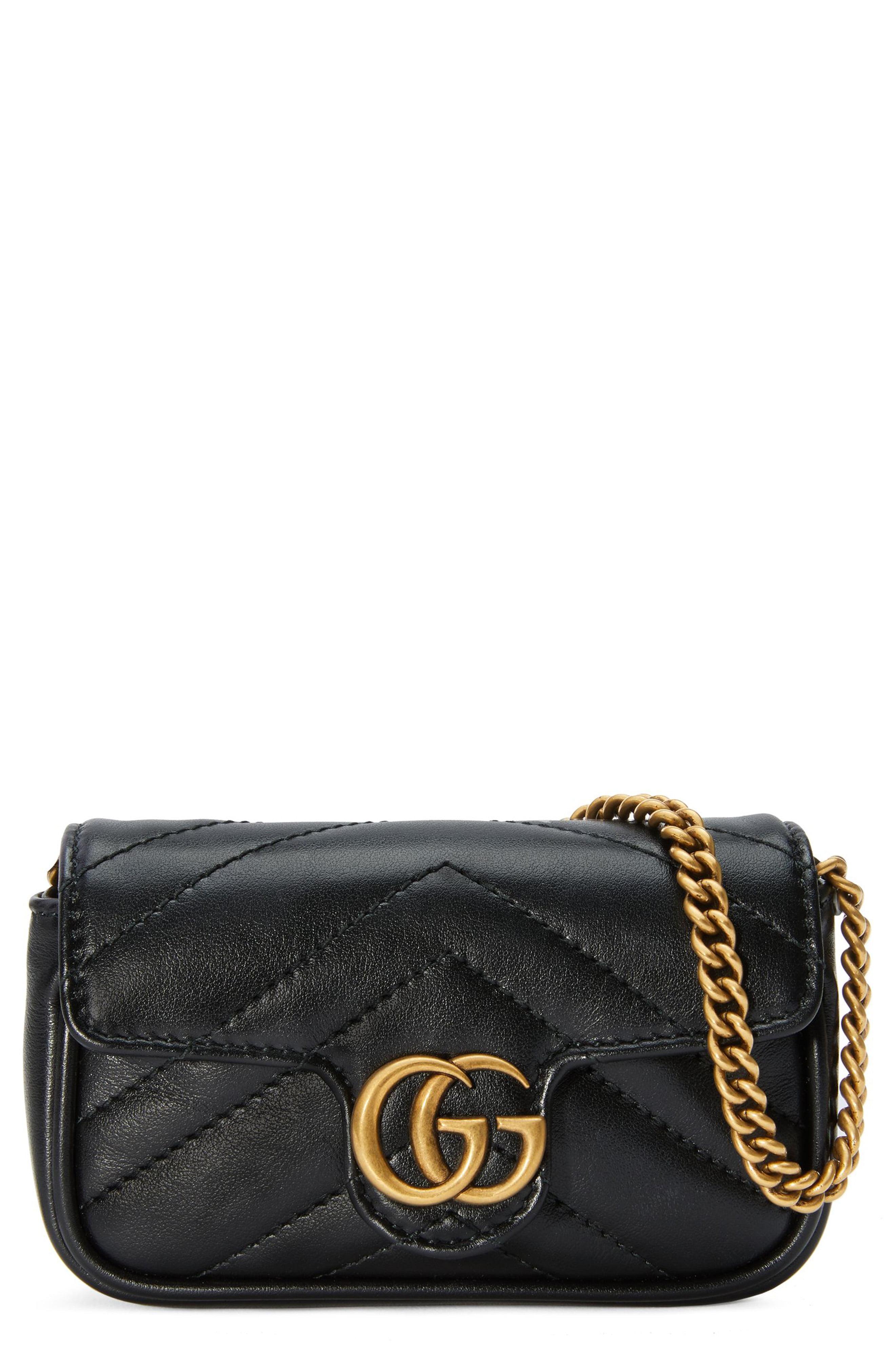marmont 2.0 leather wallet on a chain gucci