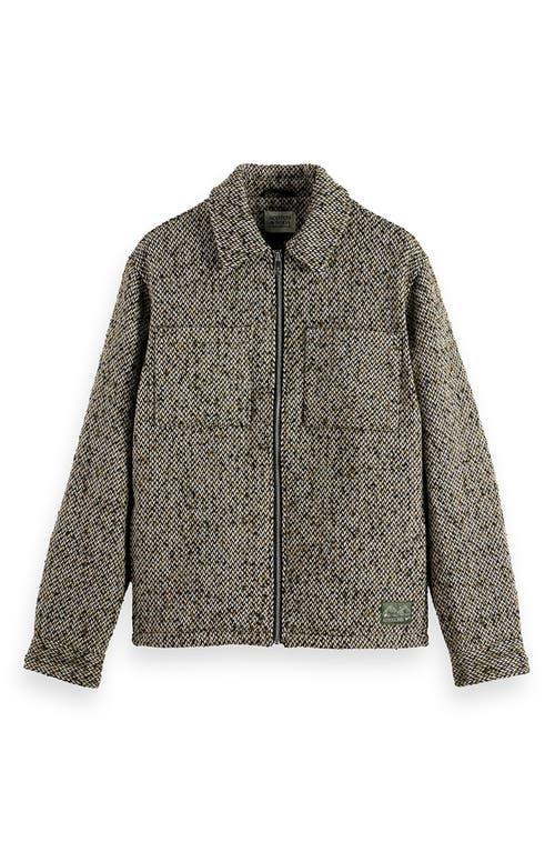 scotch and soda ウールジャケット SCOTCH & SODA Wool-Blend Artwork Bomber Jacket in Combo A