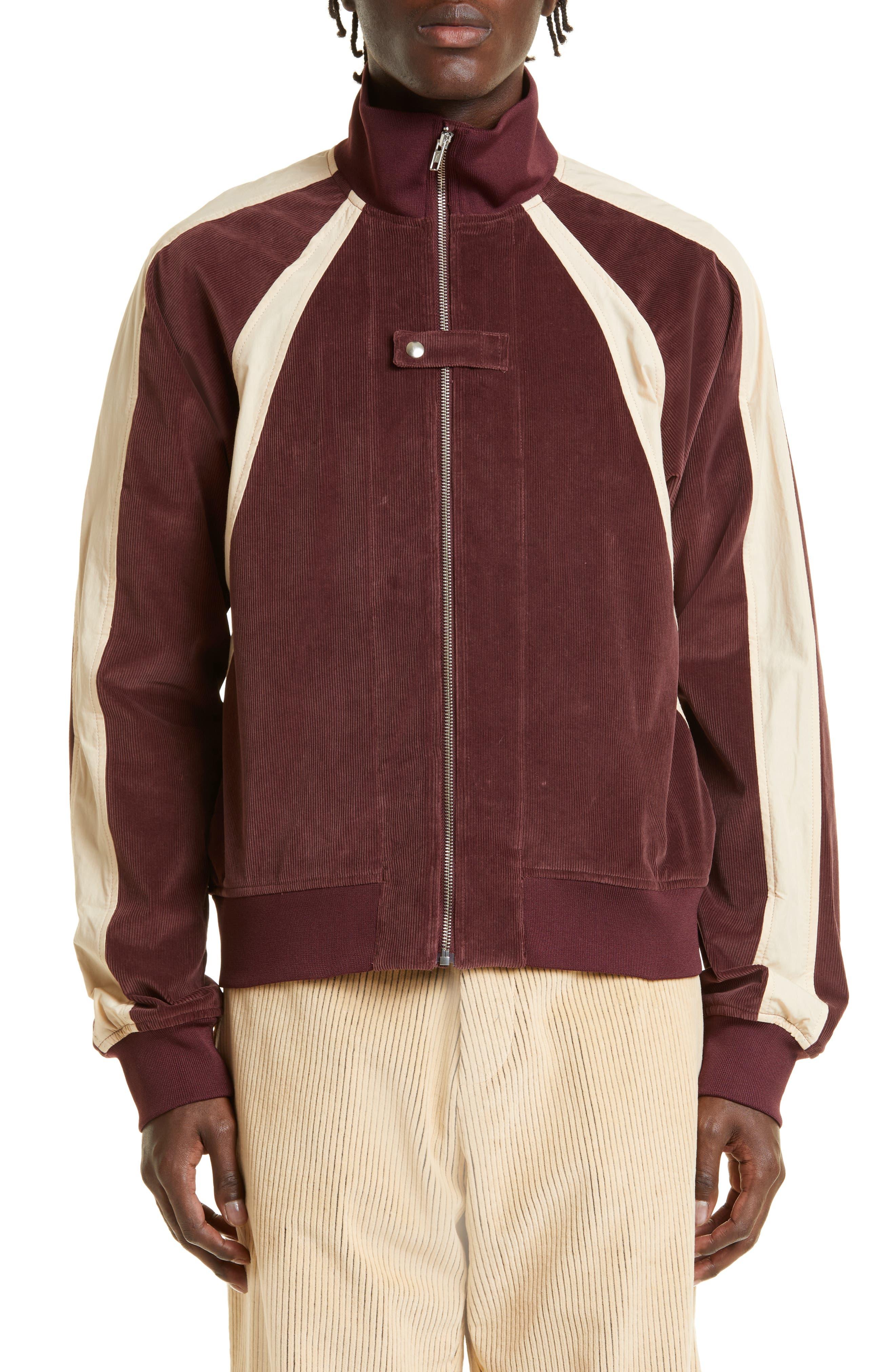 RANRA Blom Paneled Corduroy Track Jacket in Brown for Men | Lyst