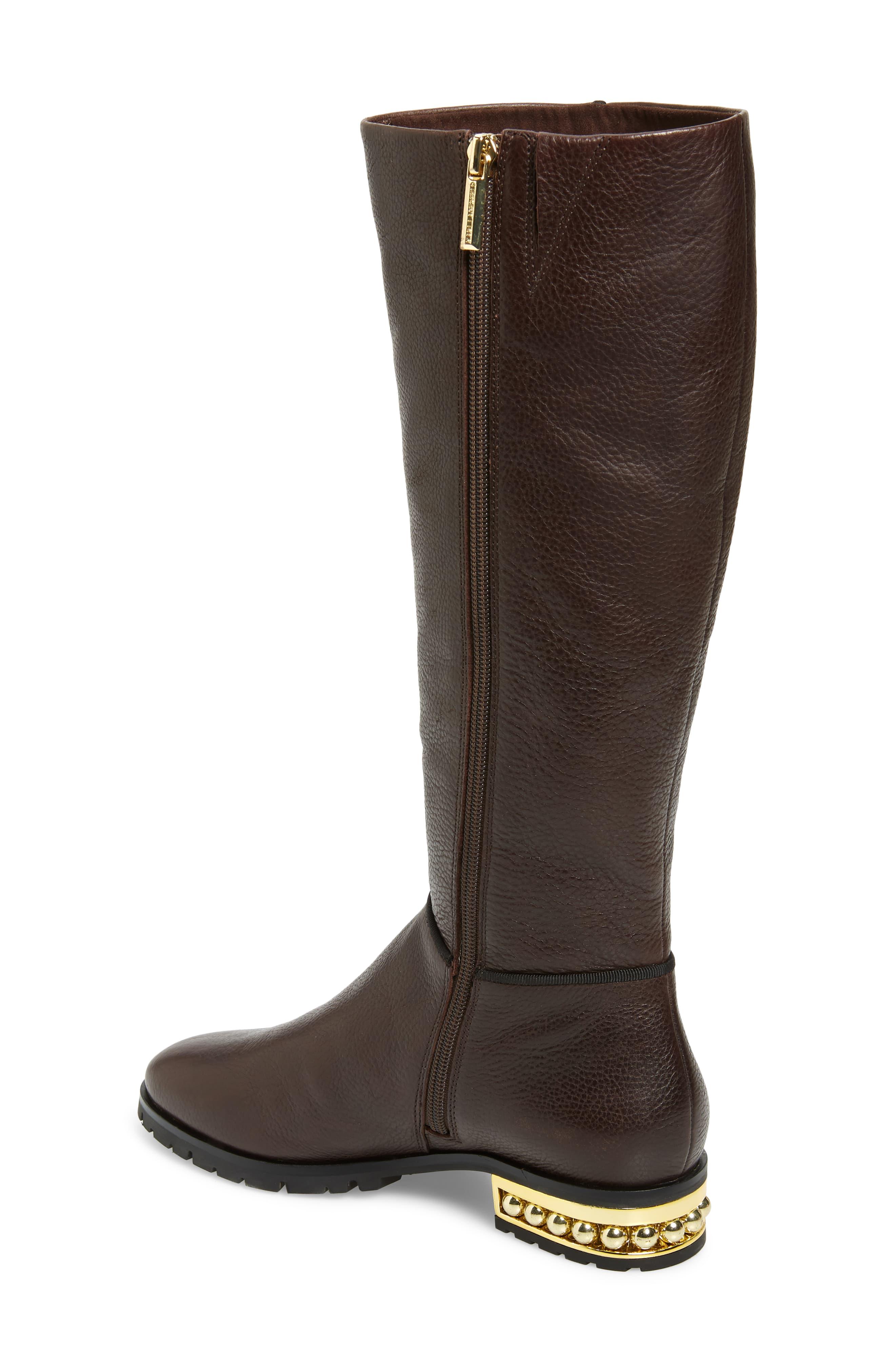 Karl Lagerfeld Leather Seine Knee High Boot in Coffee Leather (Brown ...