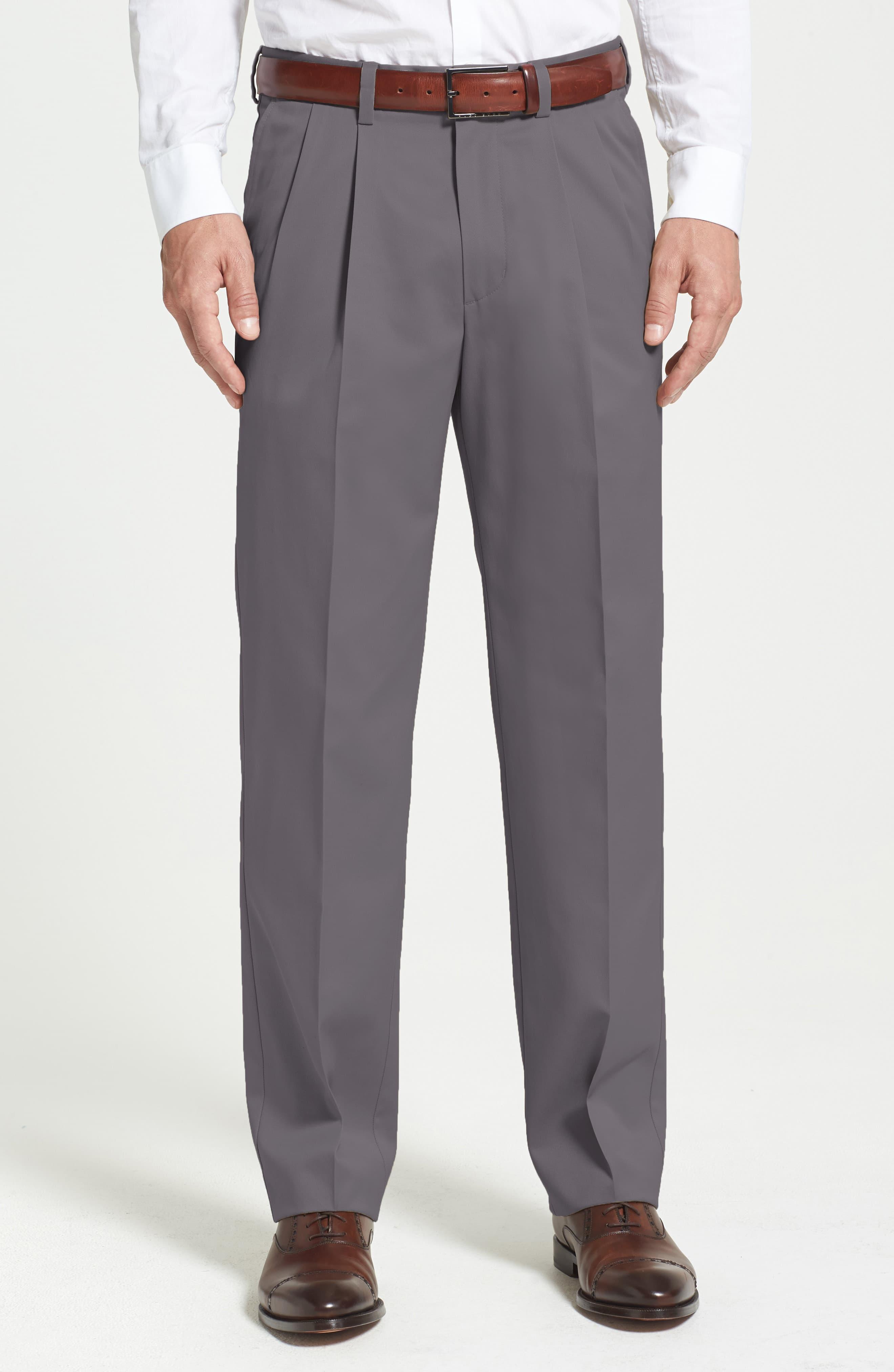 double pleated pants