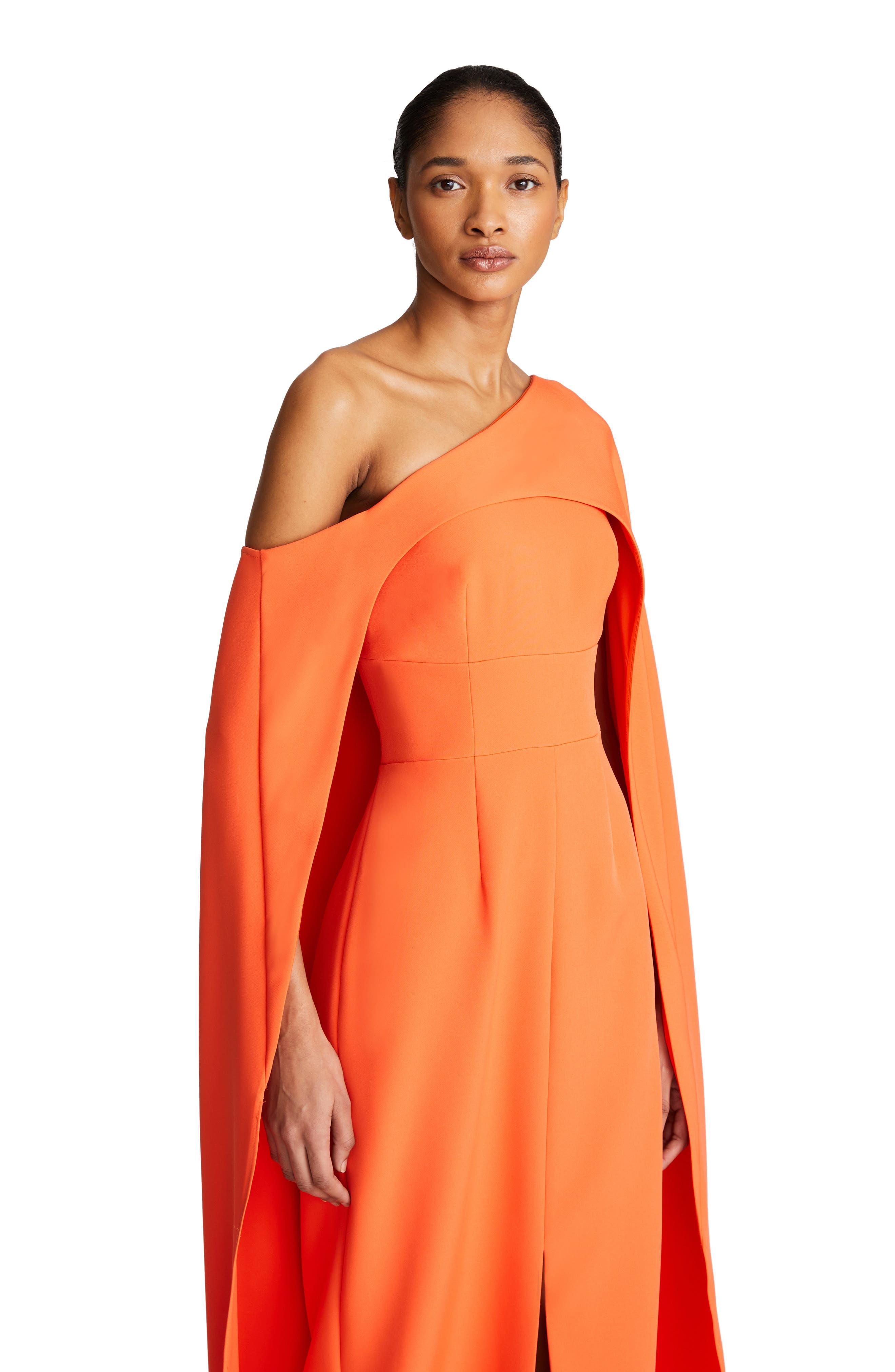 Halston heritage 2025 orange dress