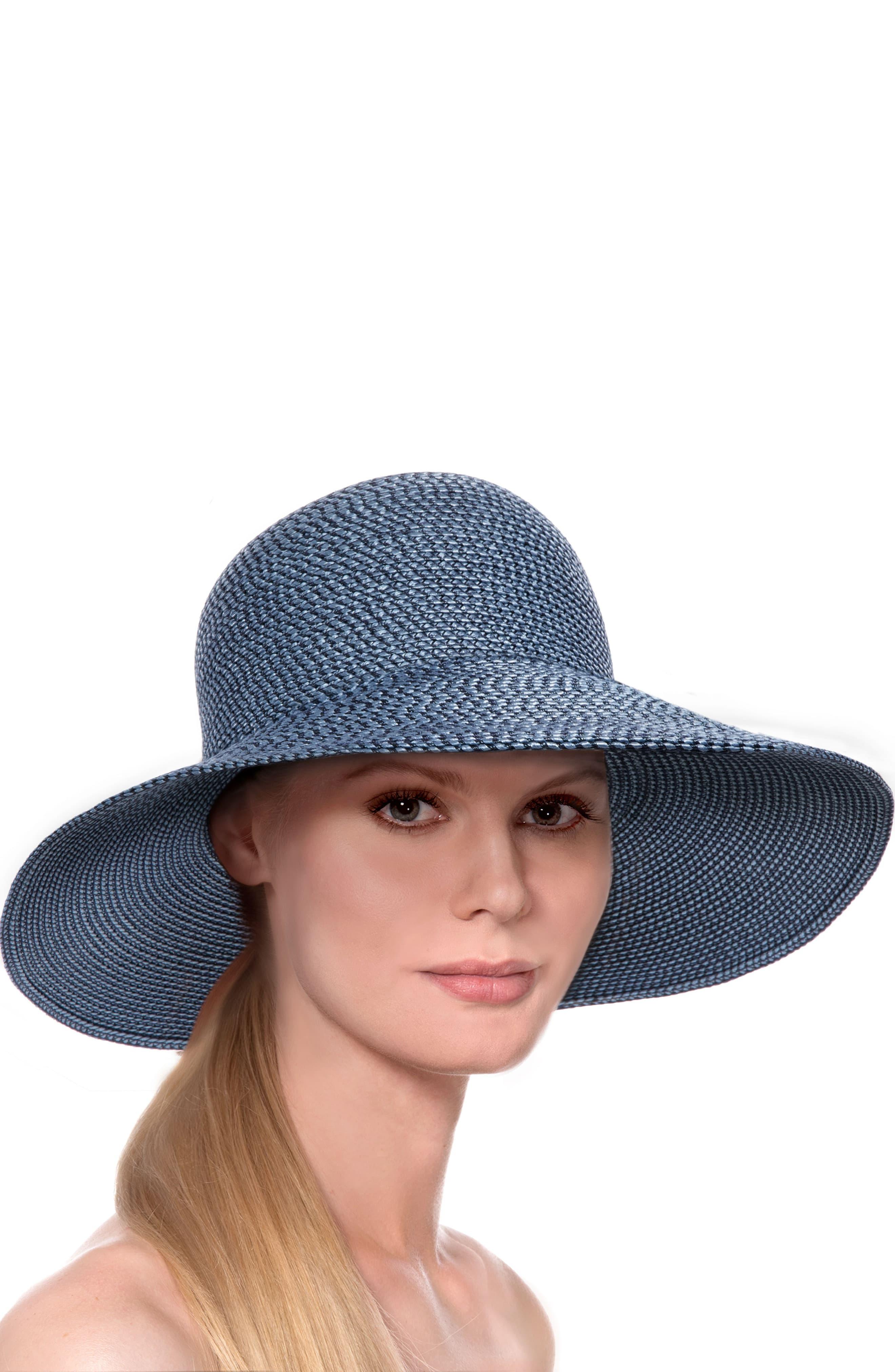 Eric Javits 'hampton' Straw Sun Hat in Indigo (Blue) Lyst