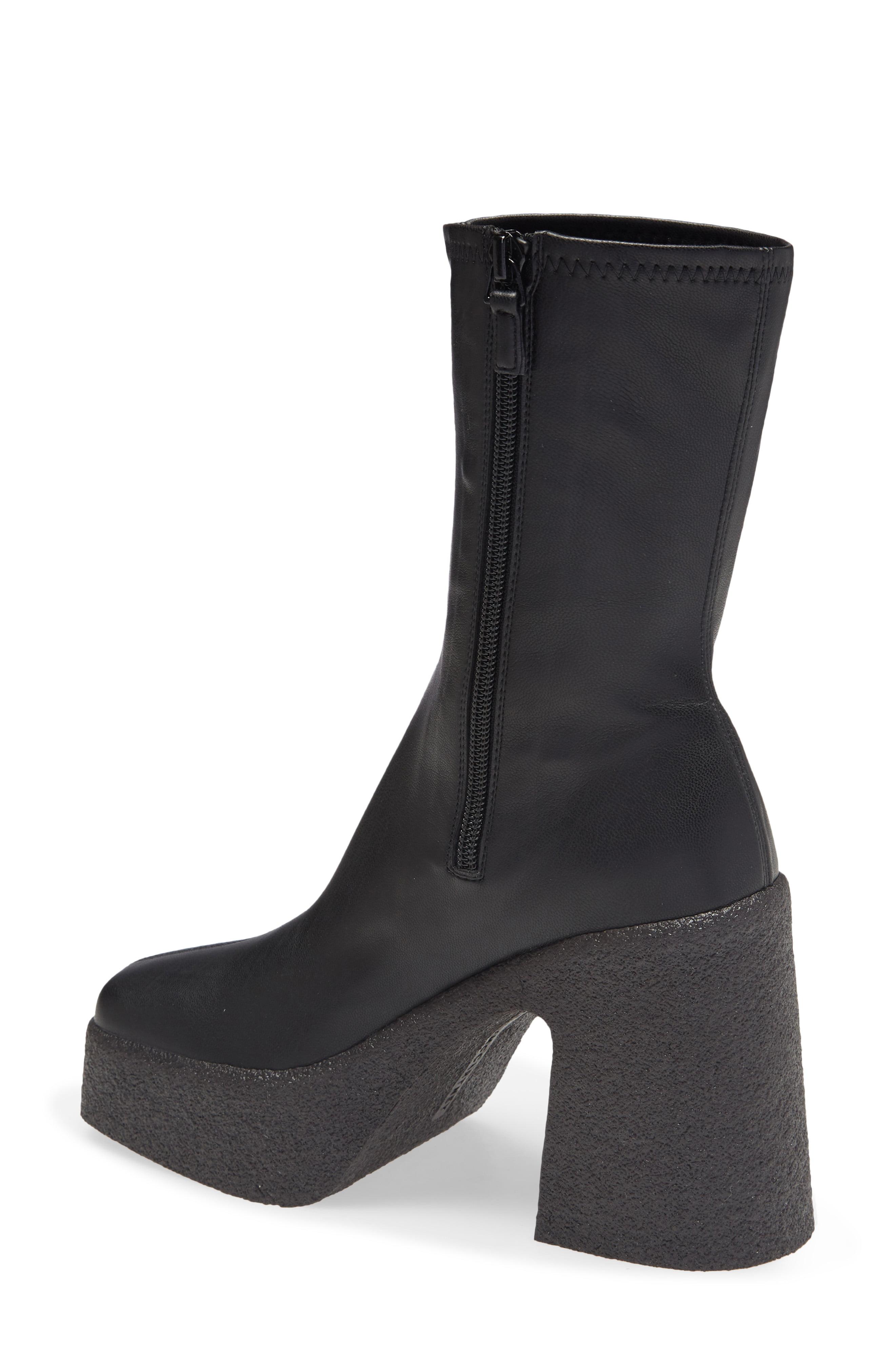 platform black bootie