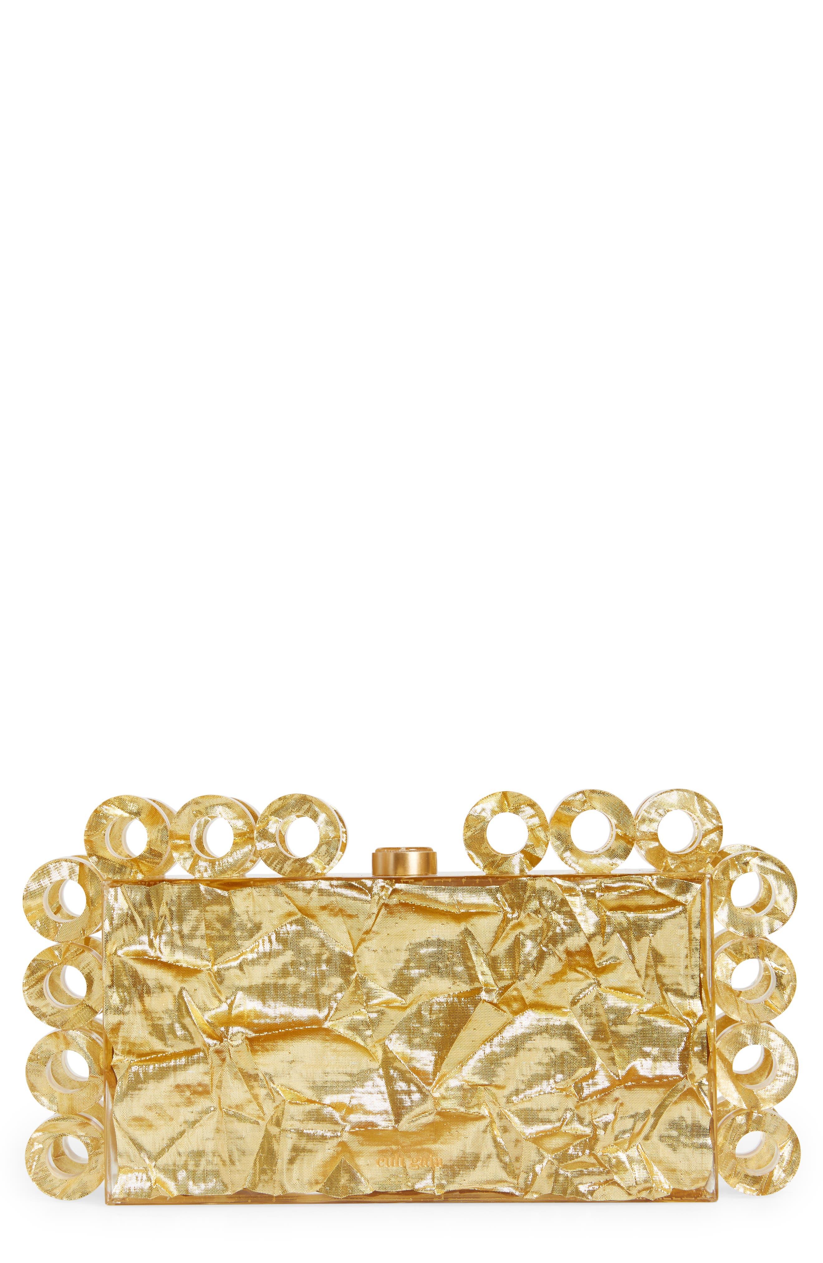 Cult Gaia Harlow Clutch in Metallic Lyst