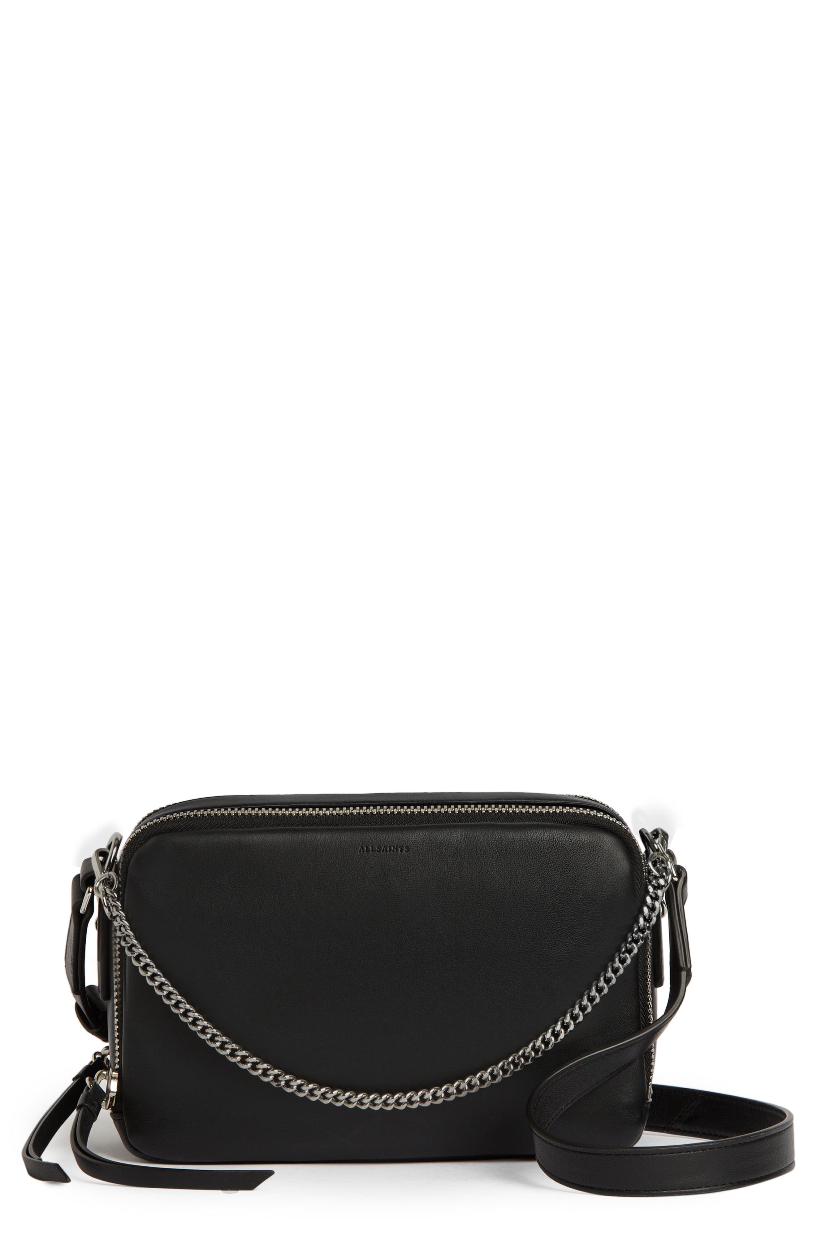 AllSaints Rosemary Square Leather Crossbody Bag in Black Lyst