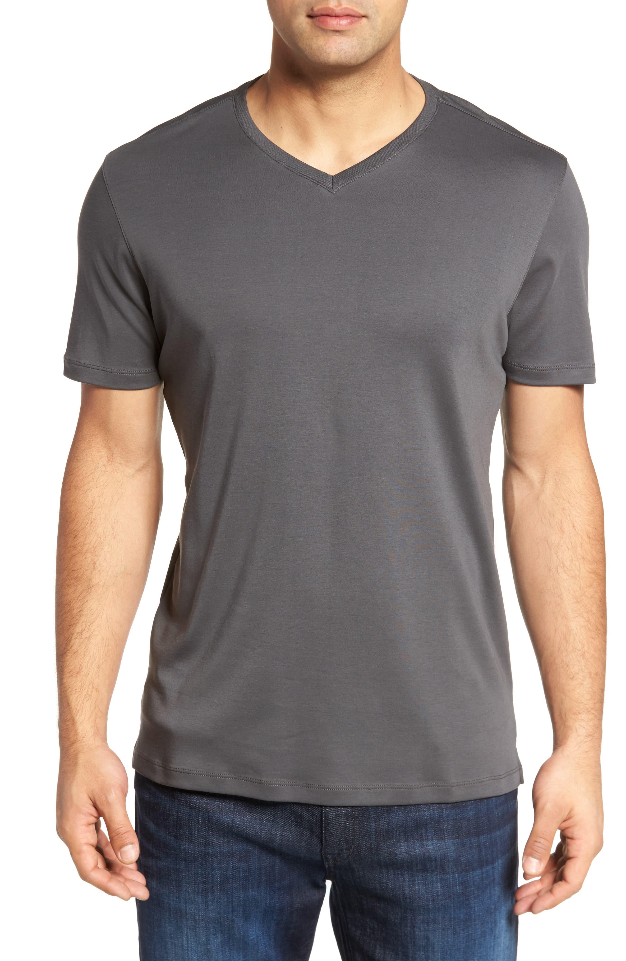 Robert Barakett Cotton Georgia Regular Fit V-neck T-shirt in Grey (Gray ...