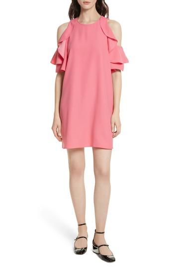 kate spade cold shoulder crepe dress