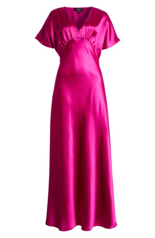 Cece Dolman Sleeve Satin Cocktail Midi Dress in Pink | Lyst