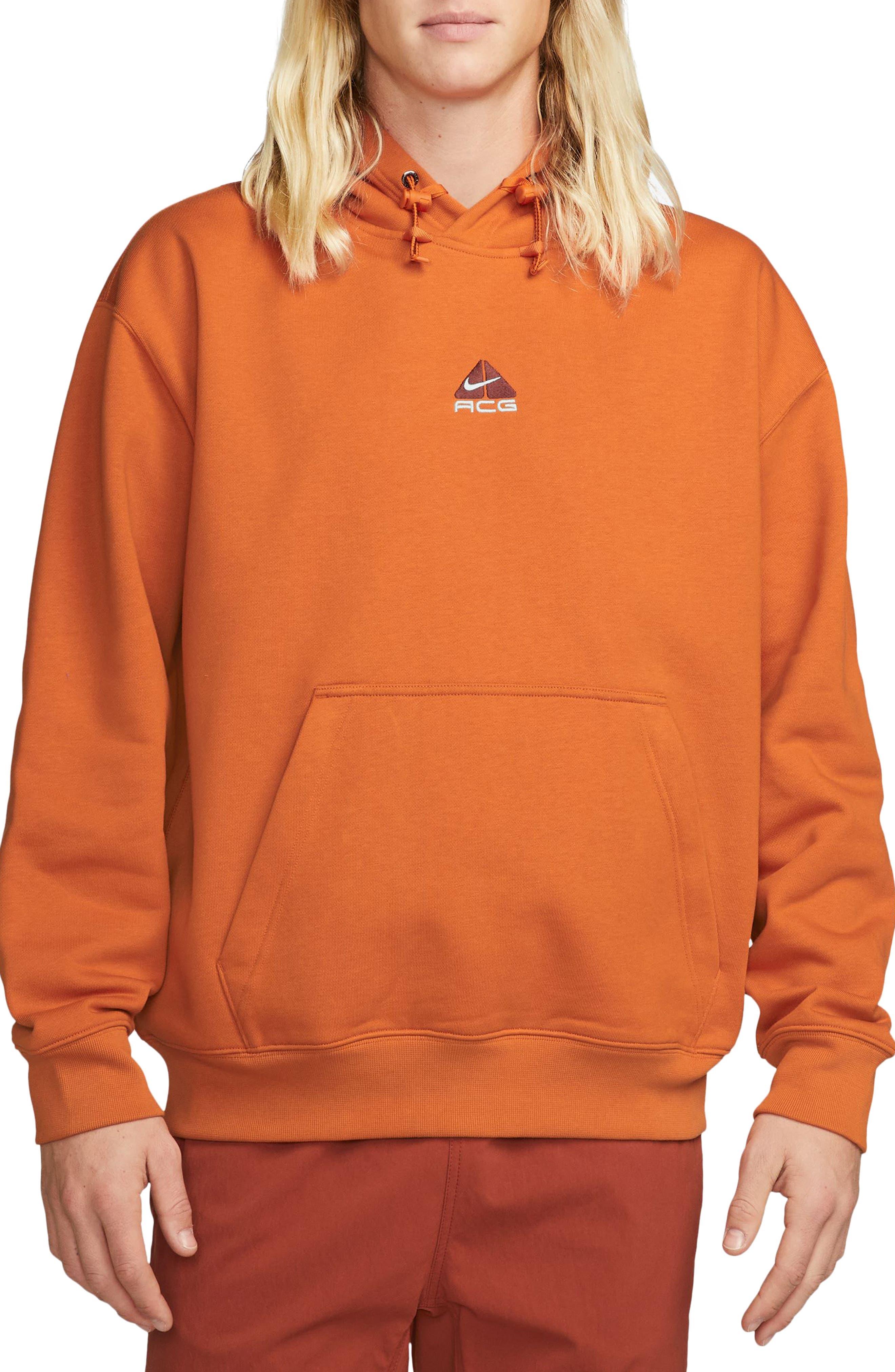 Nike Acg Oversize Water Repellent Therma-fit Fleece Hoodie in Orange for  Men | Lyst