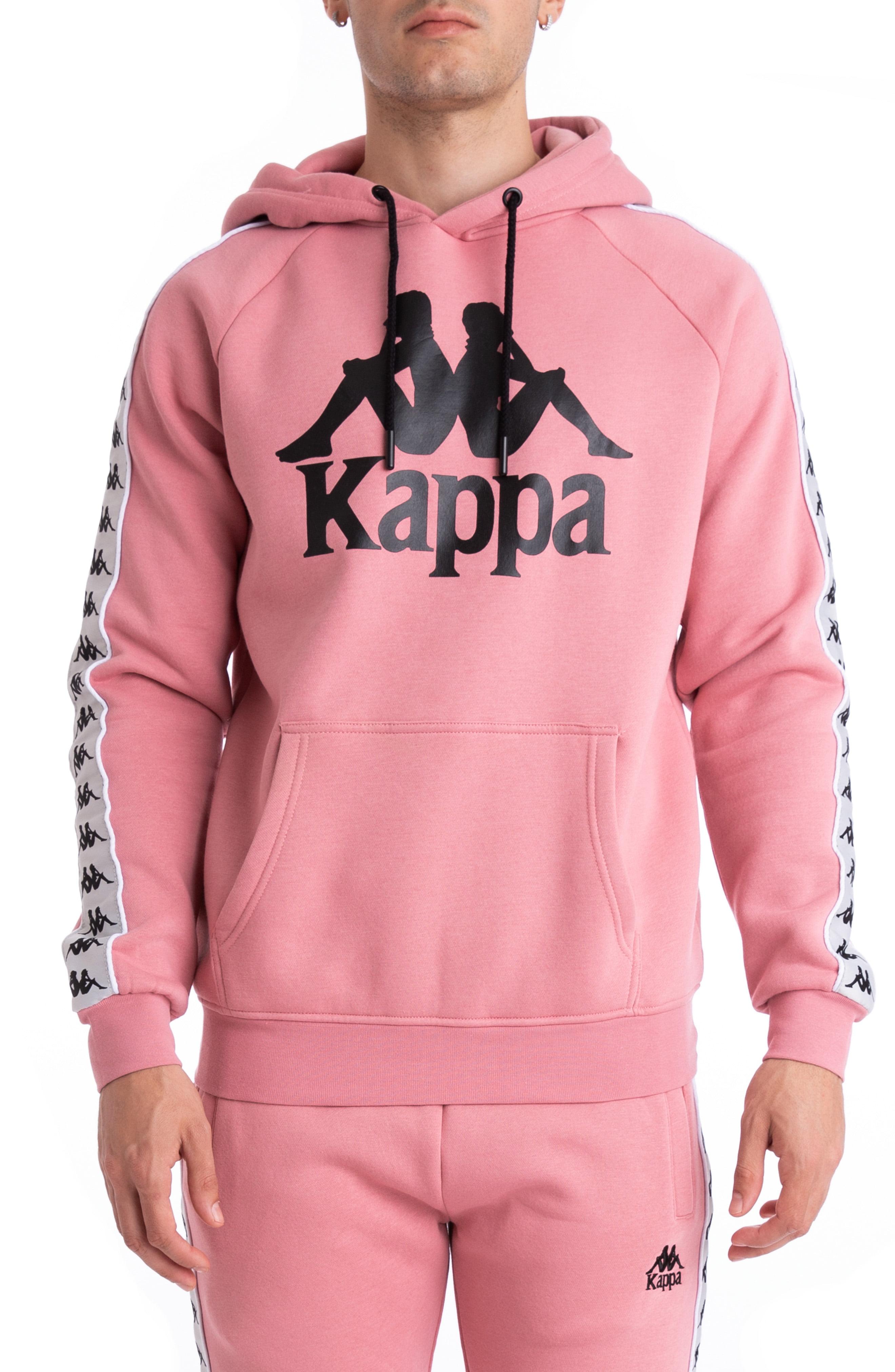 Kappa 222 Banda Hurtado Pullover Hoodie, Pink Grey Sliver Black for Men |  Lyst