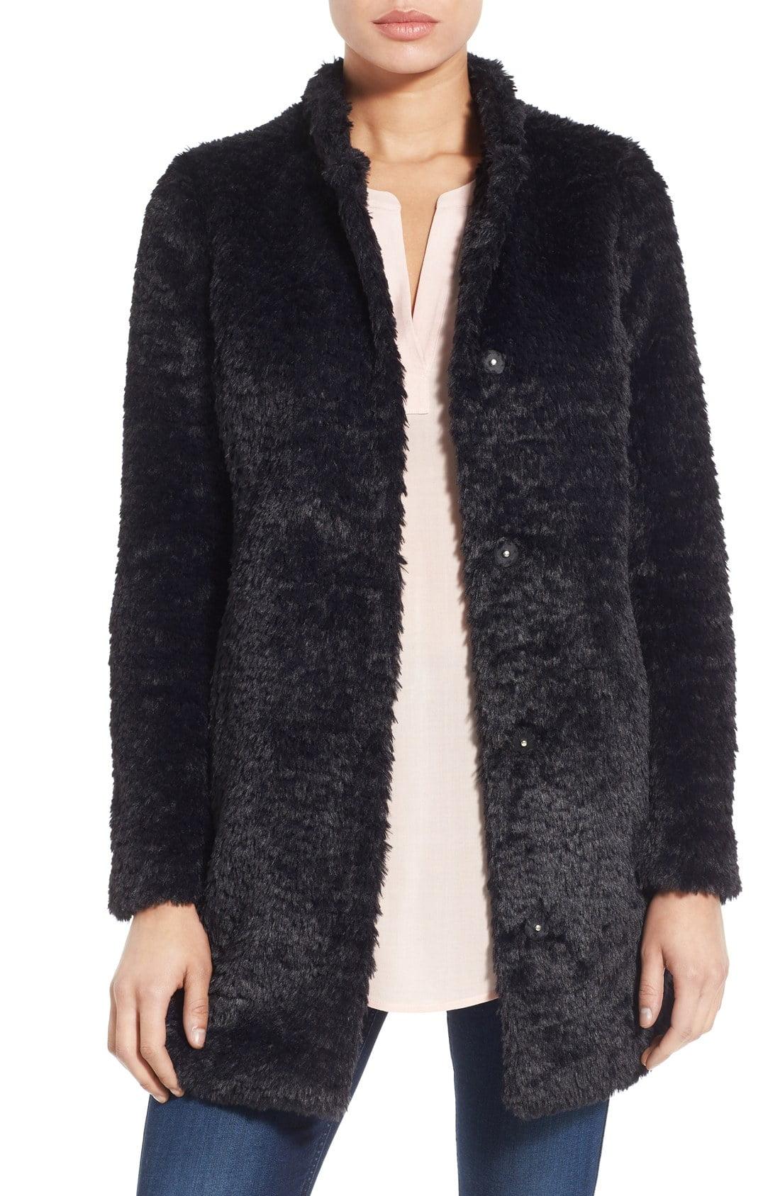 Cole Faux Fur Jacket in Black Lyst