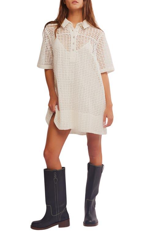 Free People Remino Eyelet Minidress in Natural Lyst