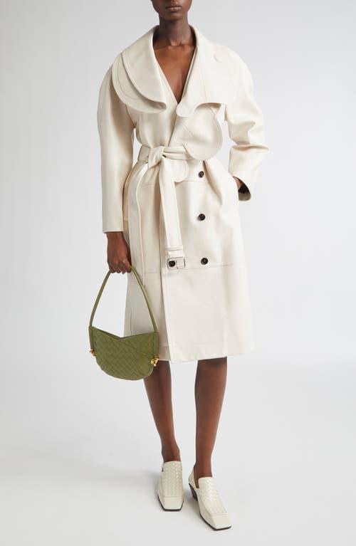 コート Bottega Veneta Double-Breasted Wool Trench Coat BOTTEGA VENETA Double-Breasted Wool Trench Coat in Algae