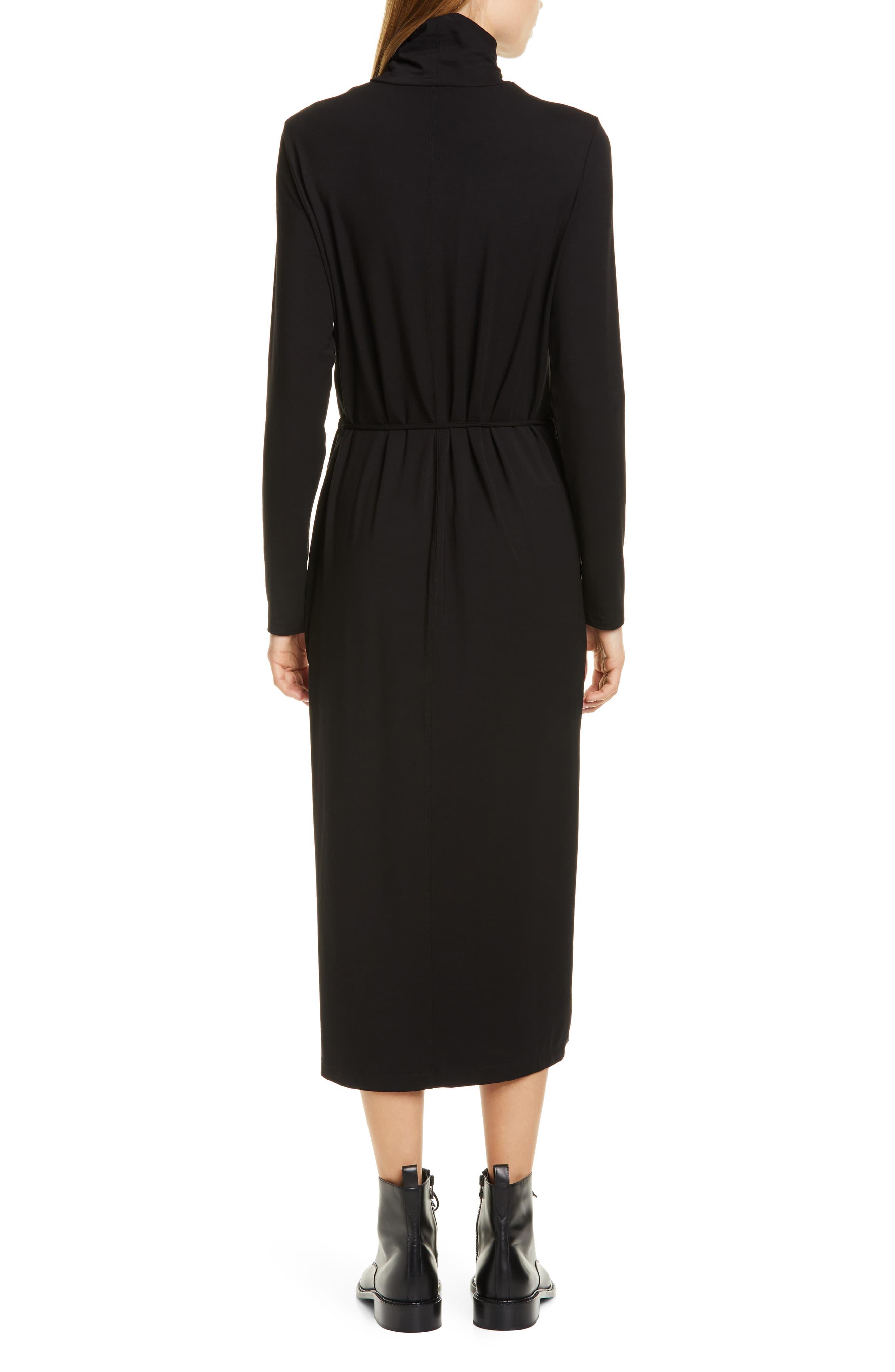 black turtleneck dress long