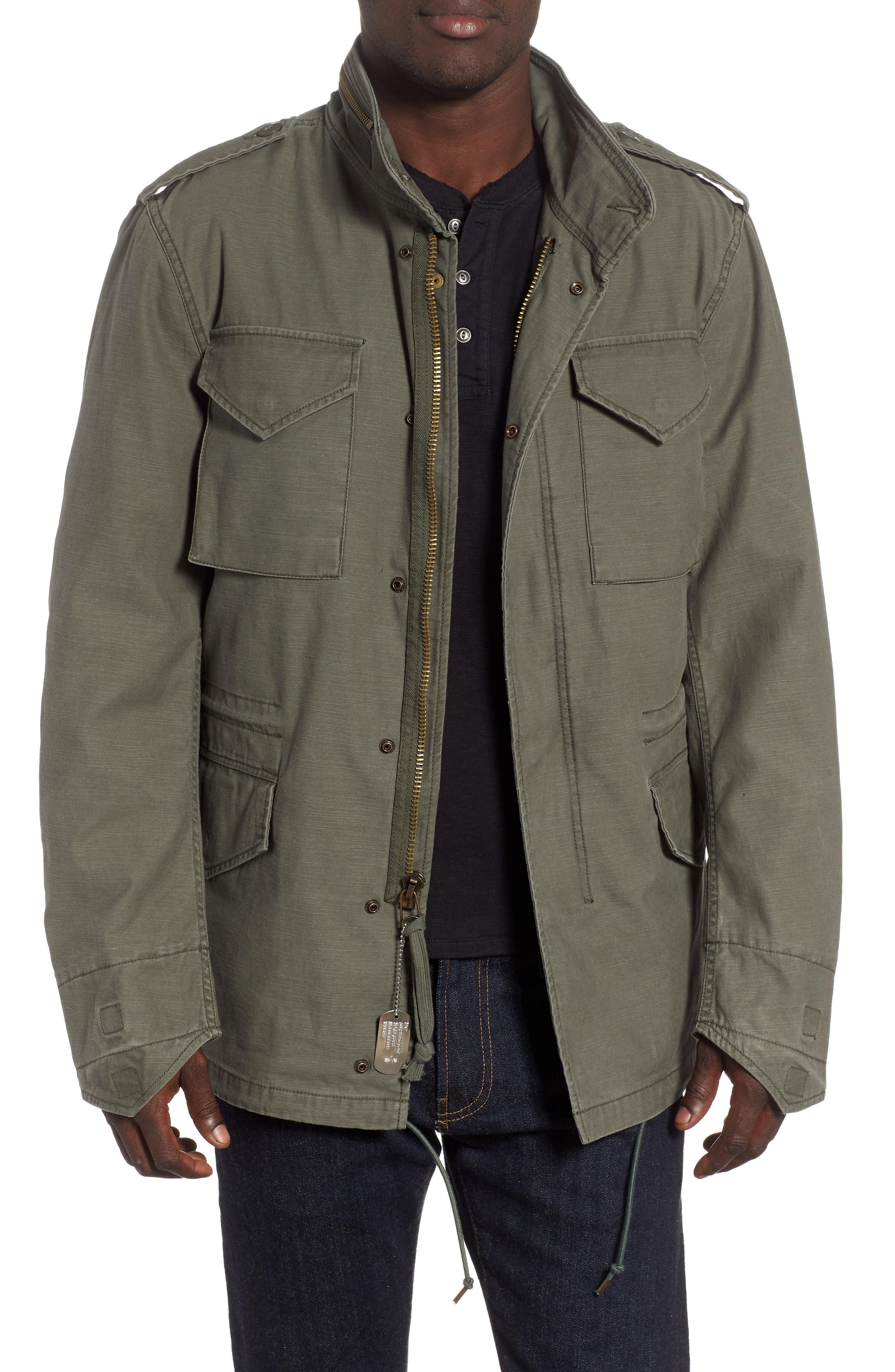 Alpha Industries Cotton M-65 Defender Field Jacket in Olive (Green) for ...