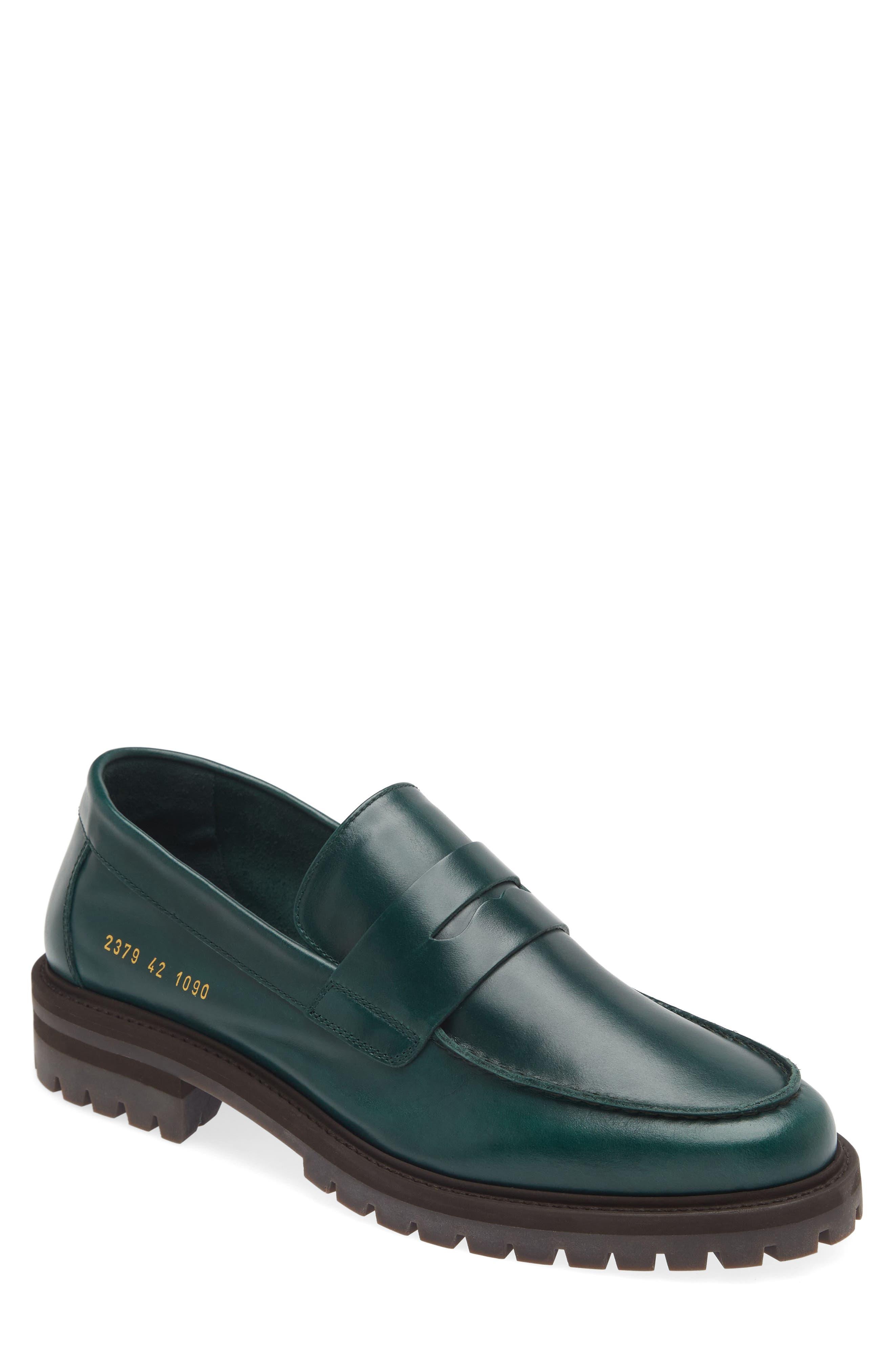 Common Projects Lug Sole Penny Loafer in Green for Men Lyst