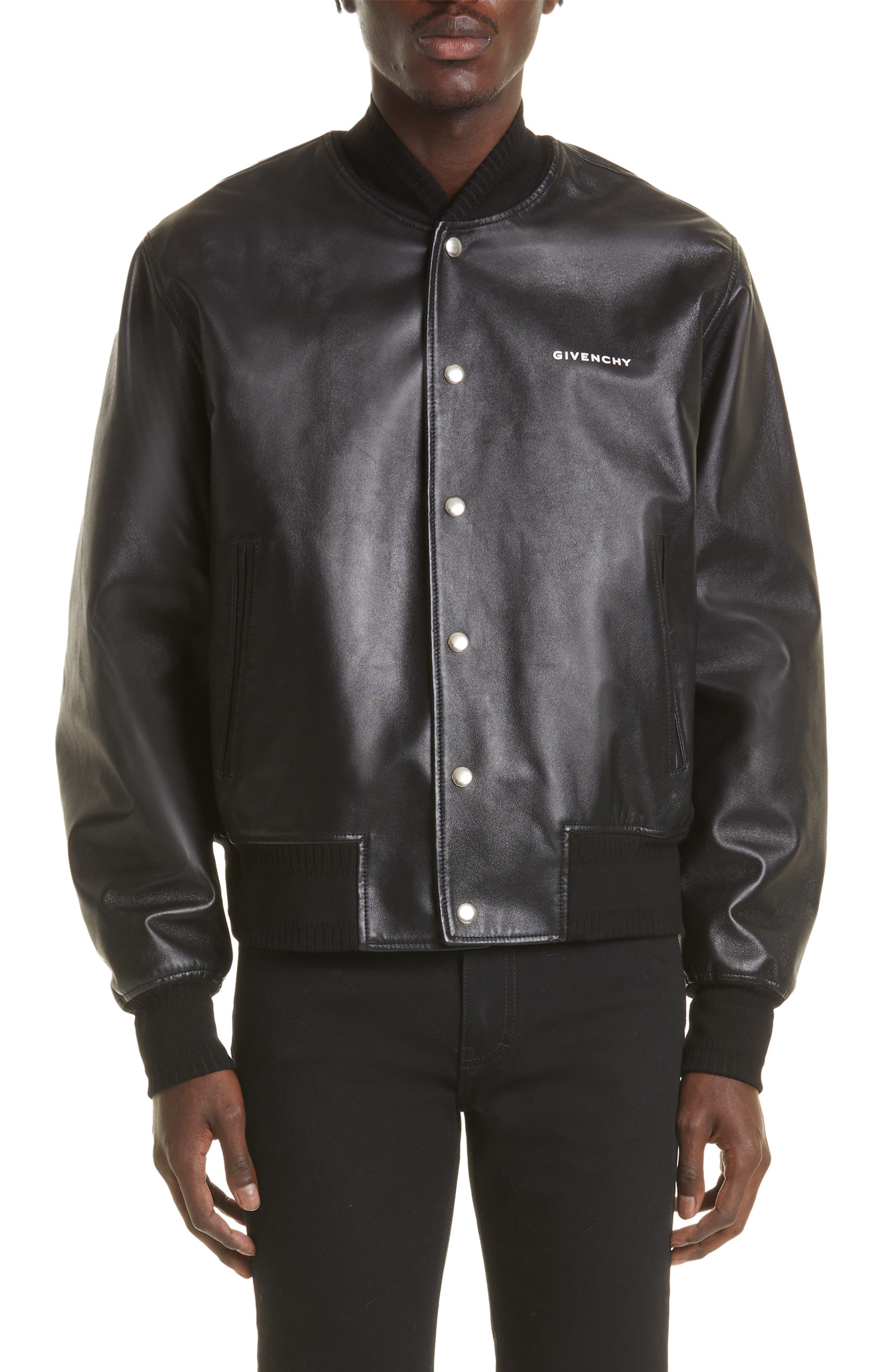 Givenchy Disney X '101 Dalmatians' Leather Bomber Jacket in Black for