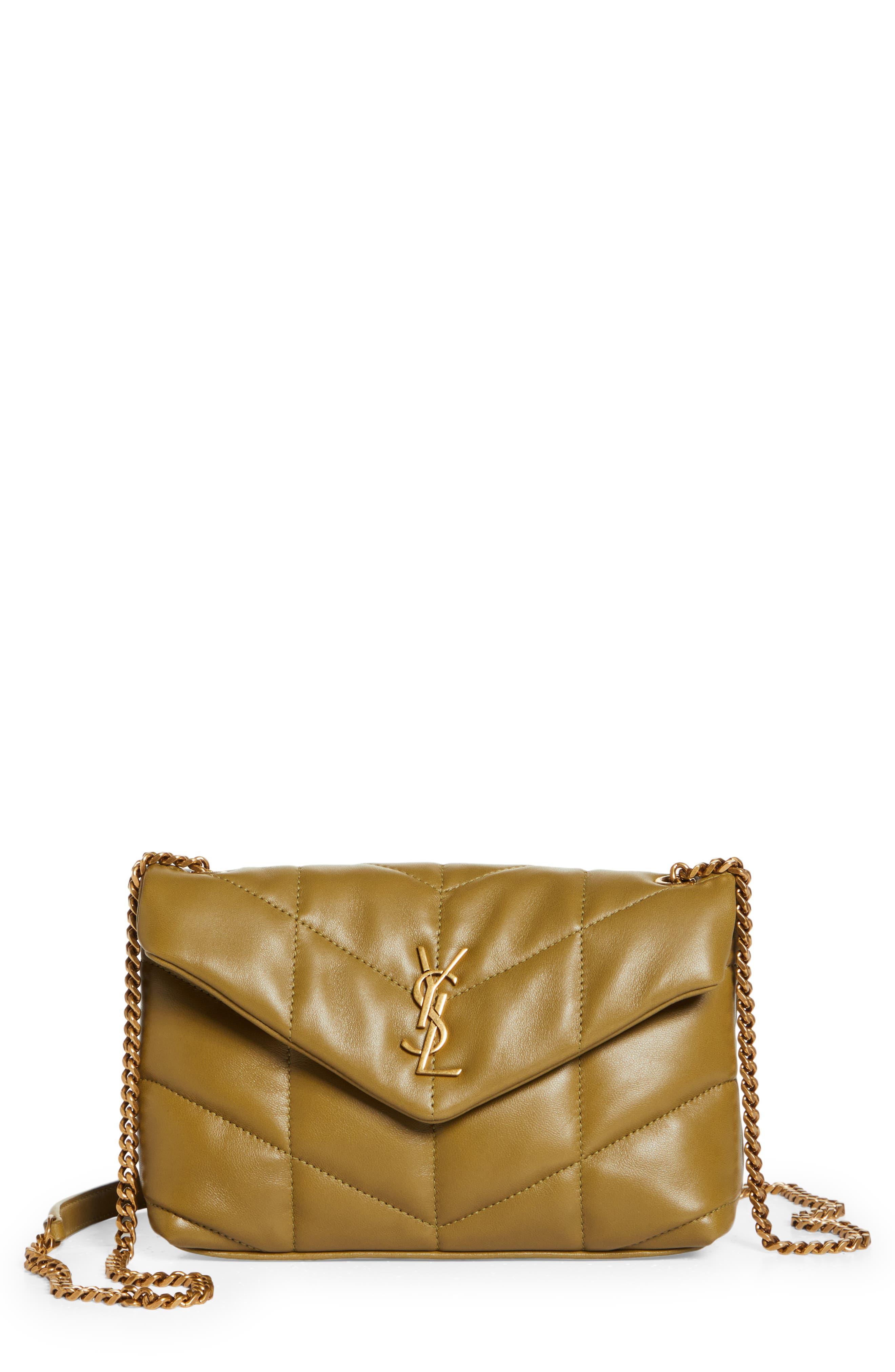 Saint Laurent Toy Loulou Puffer Quilted Leather Crossbody Bag in Natural Lyst