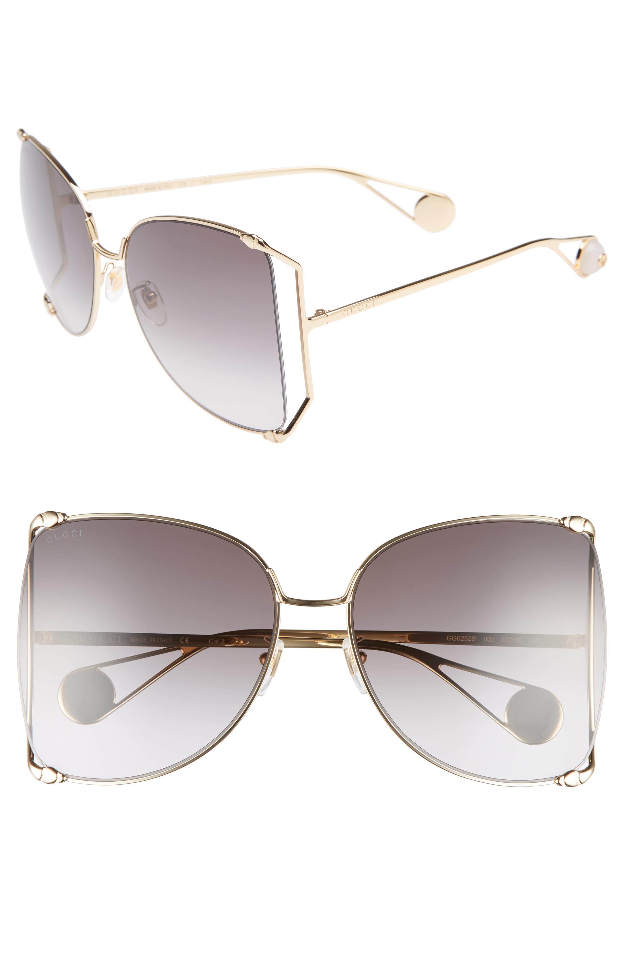 Gucci 63mm Gradient Oversize Butterfly 
