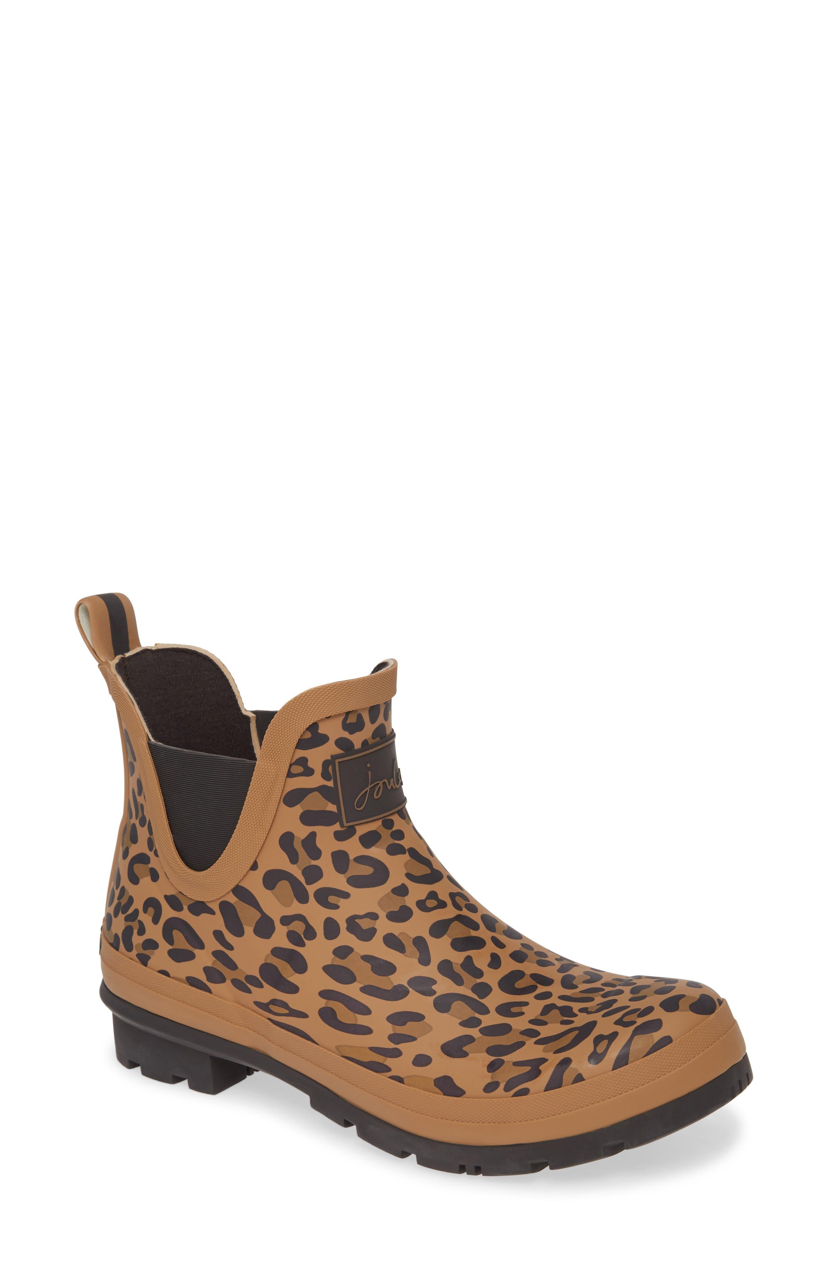 joules tan leopard boots