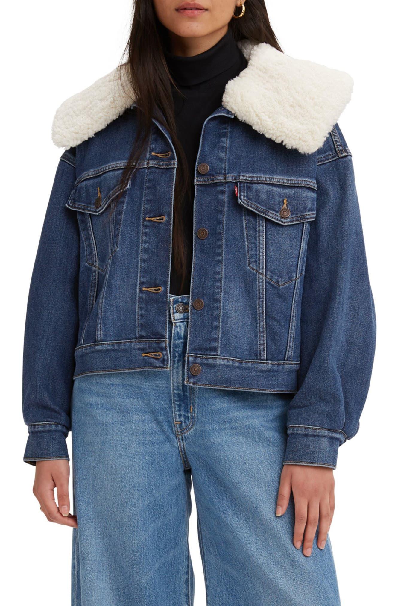 Levi's Warm Baby Bubble Trucker Jacket in Blue Lyst