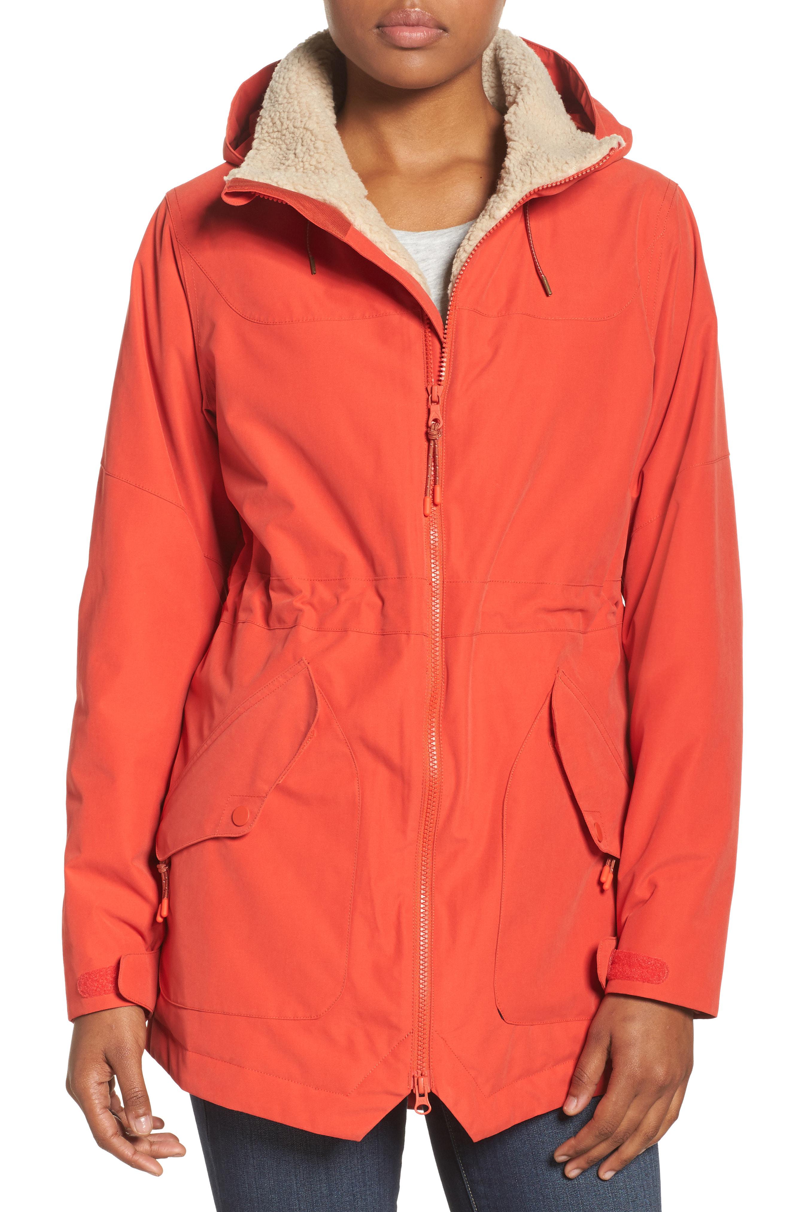 fleece lined water resistant jacket